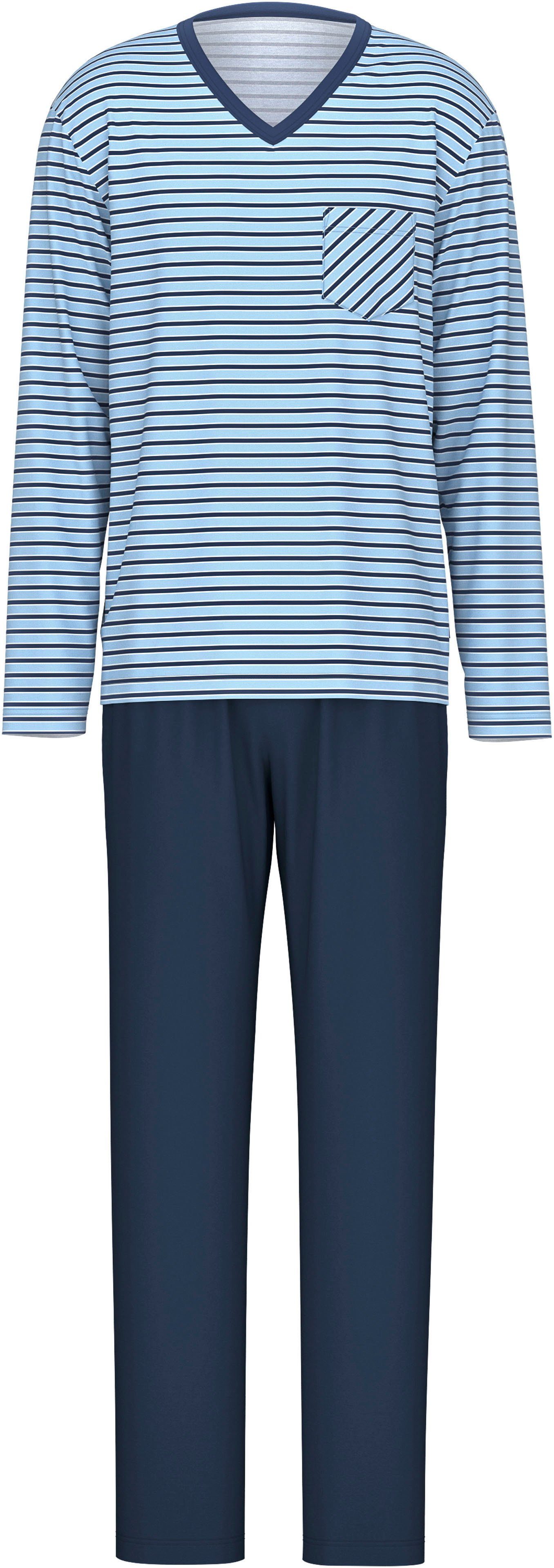CALIDA Pyjama Relax Streamline met v-hals ontwerp (set, 2-delig)