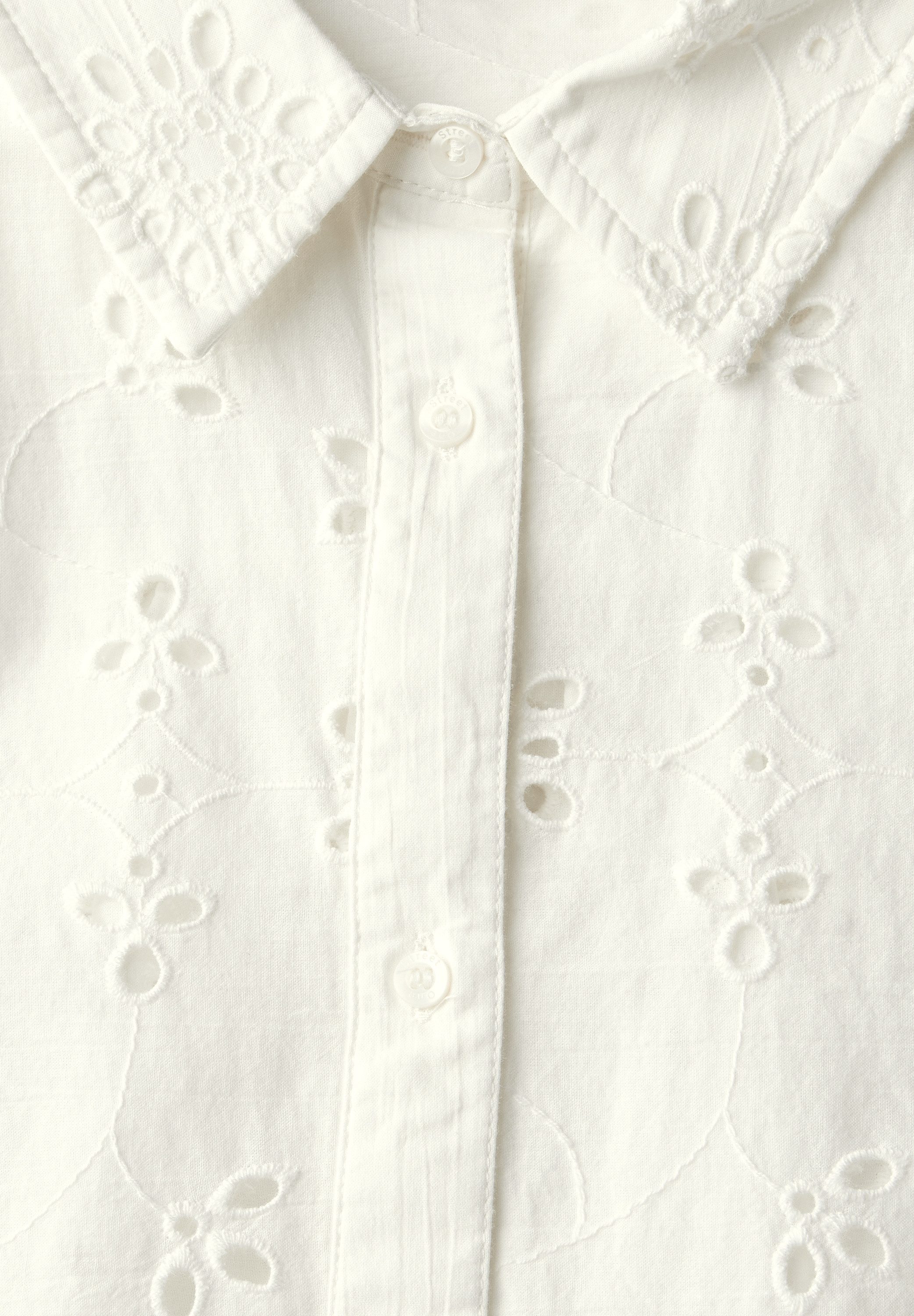 STREET ONE Overhemdblouse met broderie anglaise