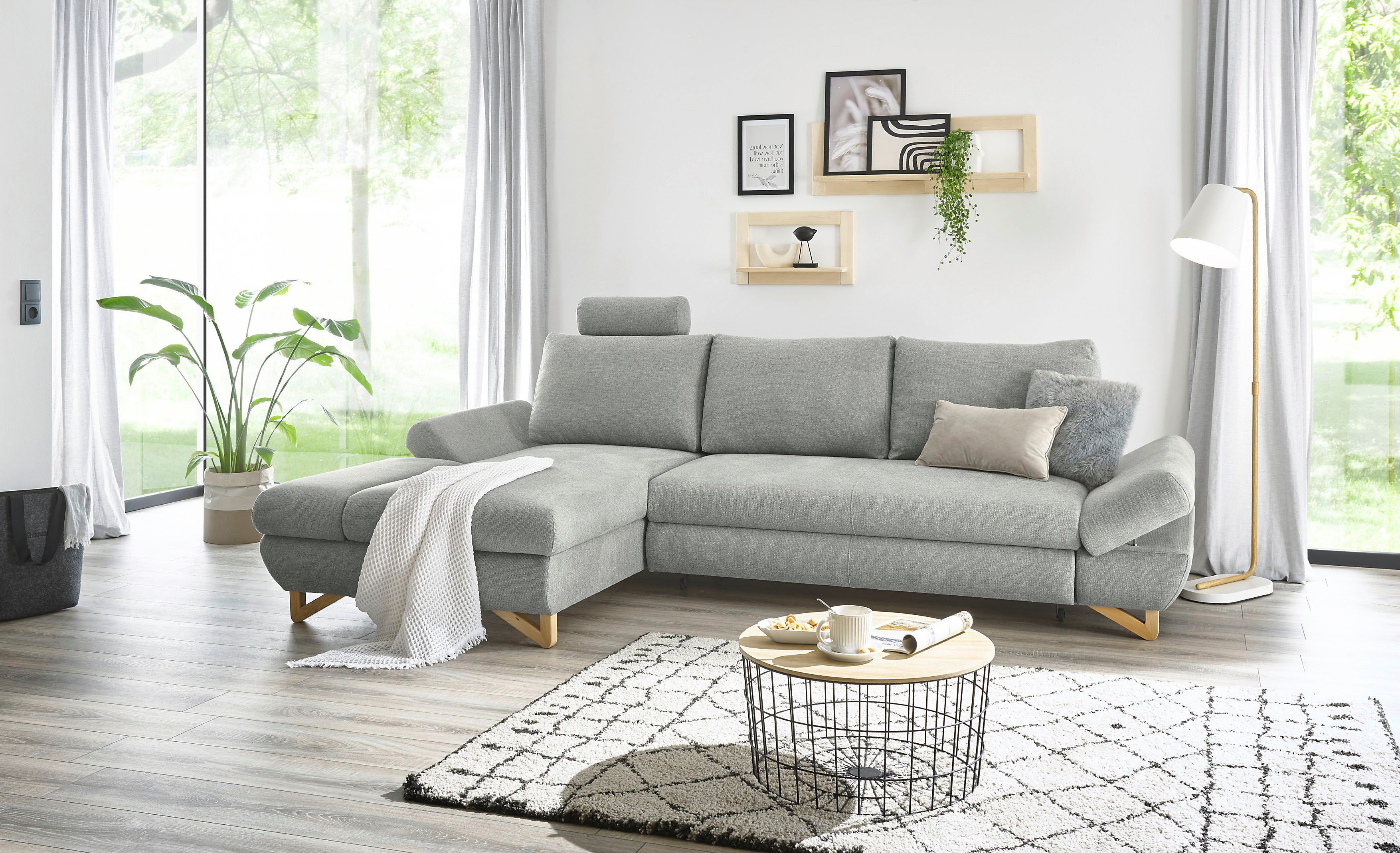 INOSIGN Slaapbank City/Giron comfortabele slaapbank (ligoppervlak 245 x 138 cm) en bedlade