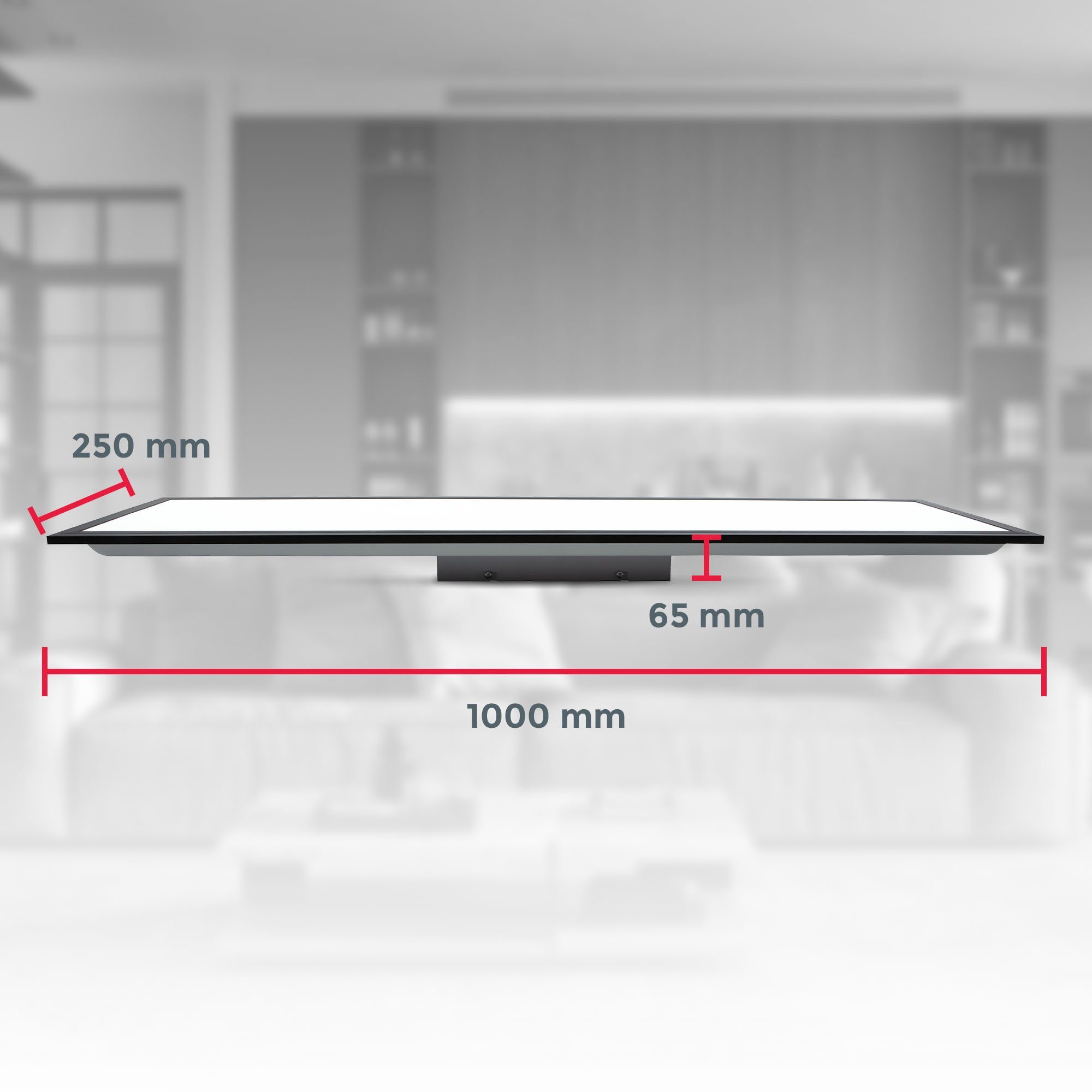 B.K.Licht Led-plafondlamp BK_DP1497 LED paneelplafondlamp, 1 meter, 4.000K neutraal wit licht (1 stuk)