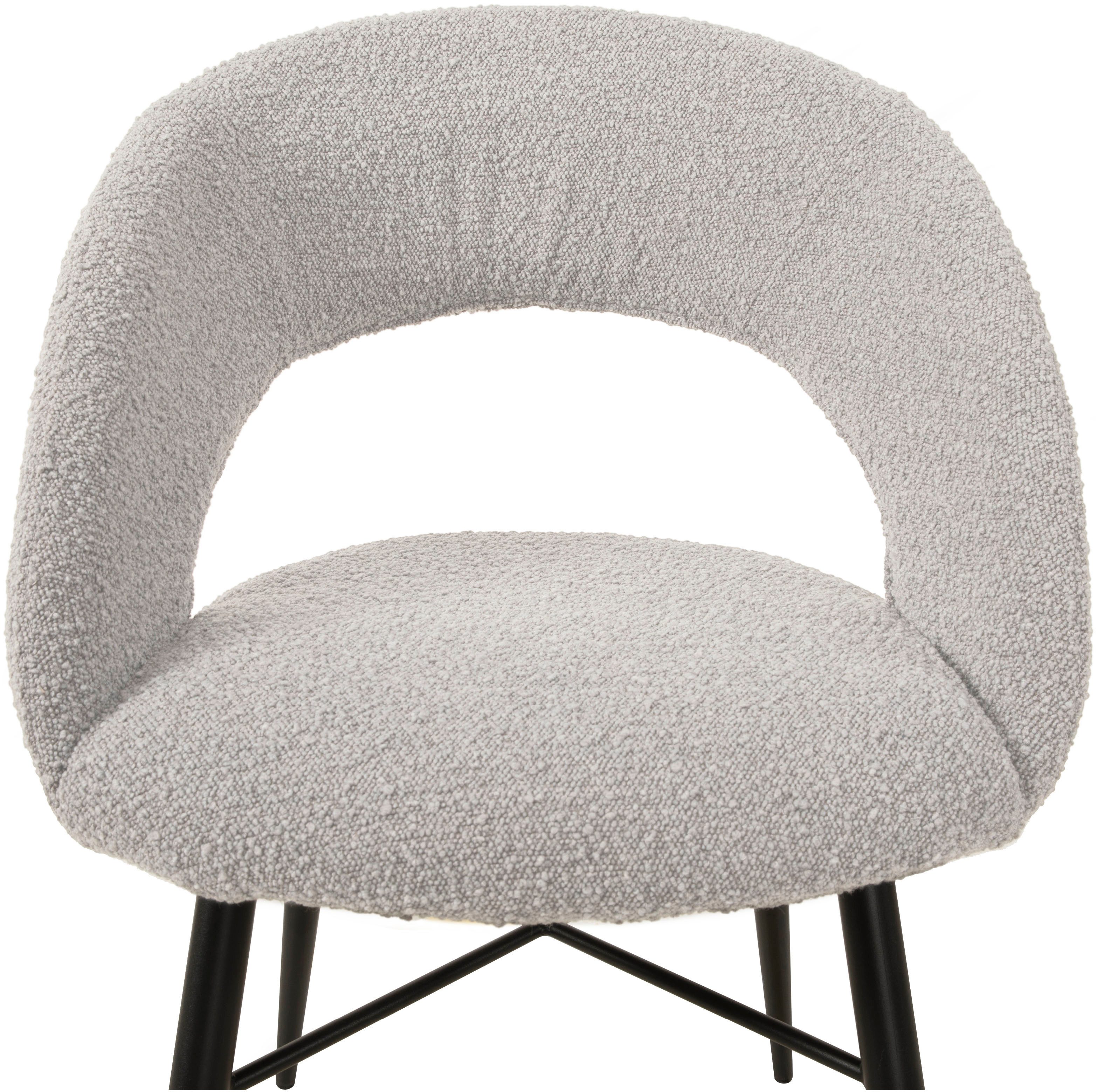 OMG Design Eetkamerstoel Marley met modern cut-out, bouclé bekleding (set)