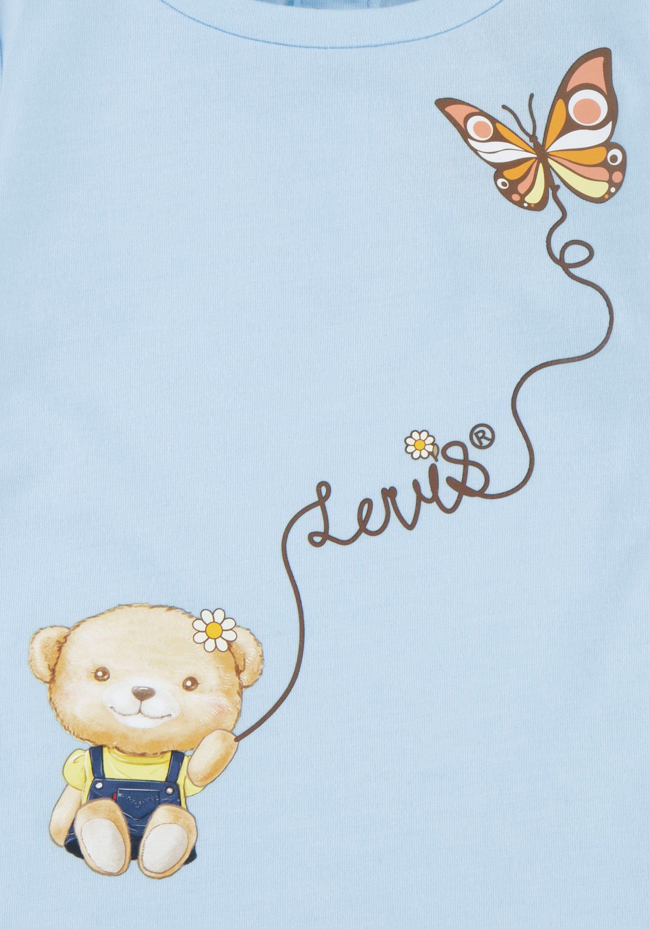 Levi's Kidswear Shirt met lange mouwen LVG BEAR NOTCHED FRONT TEE