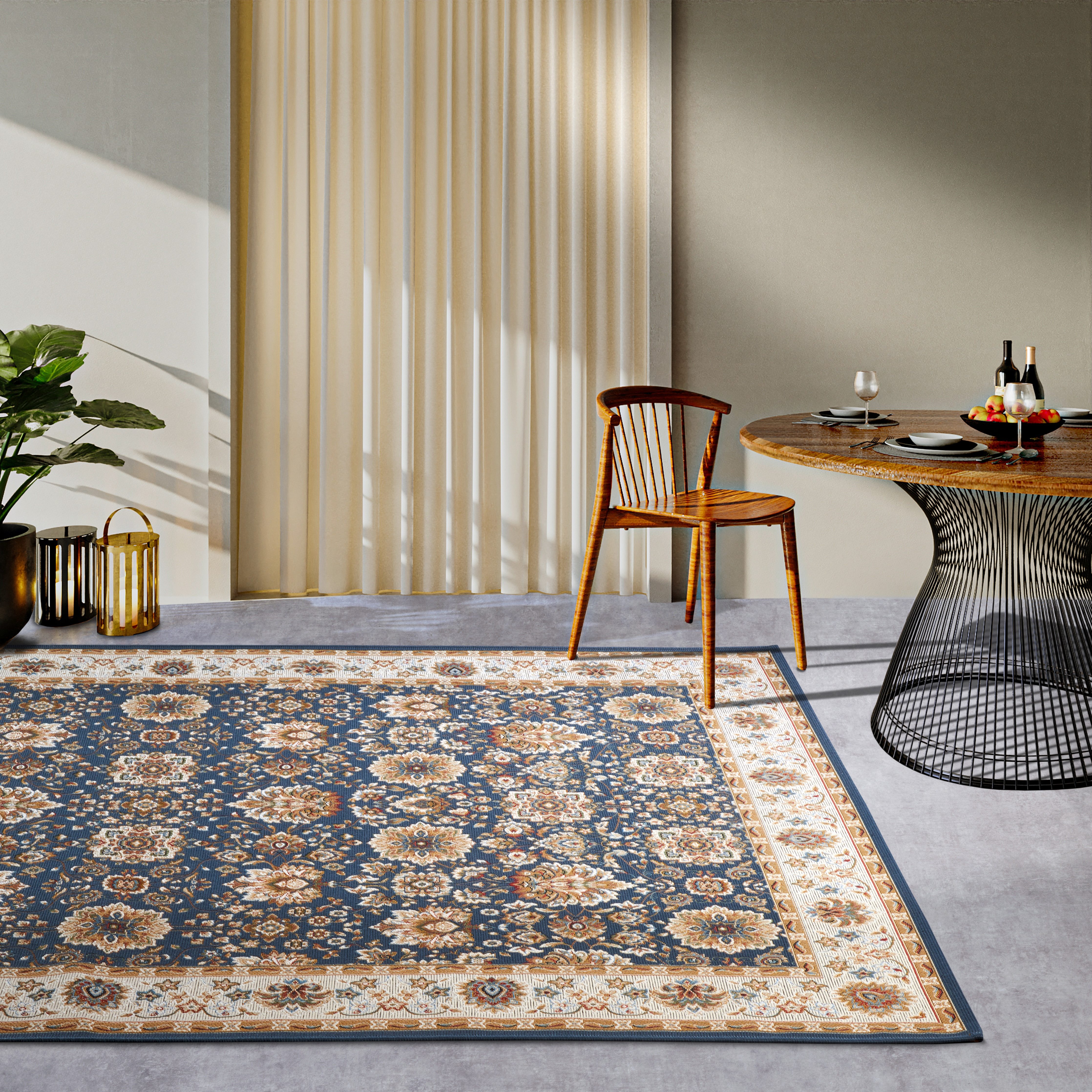 Villeroy & Boch Vloerkleed Nicolas Binnen en buiten, plat weefsel, weerbestendig, balkon, klassiek, terras