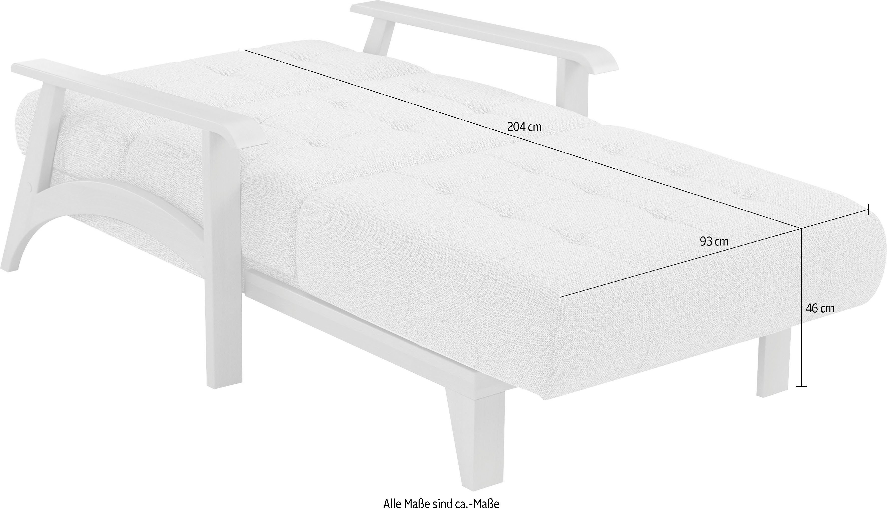 sit&more Récamier Billund Armleuningen van eikenkleurig beukenhout, verschillende bekledingen en kleuren