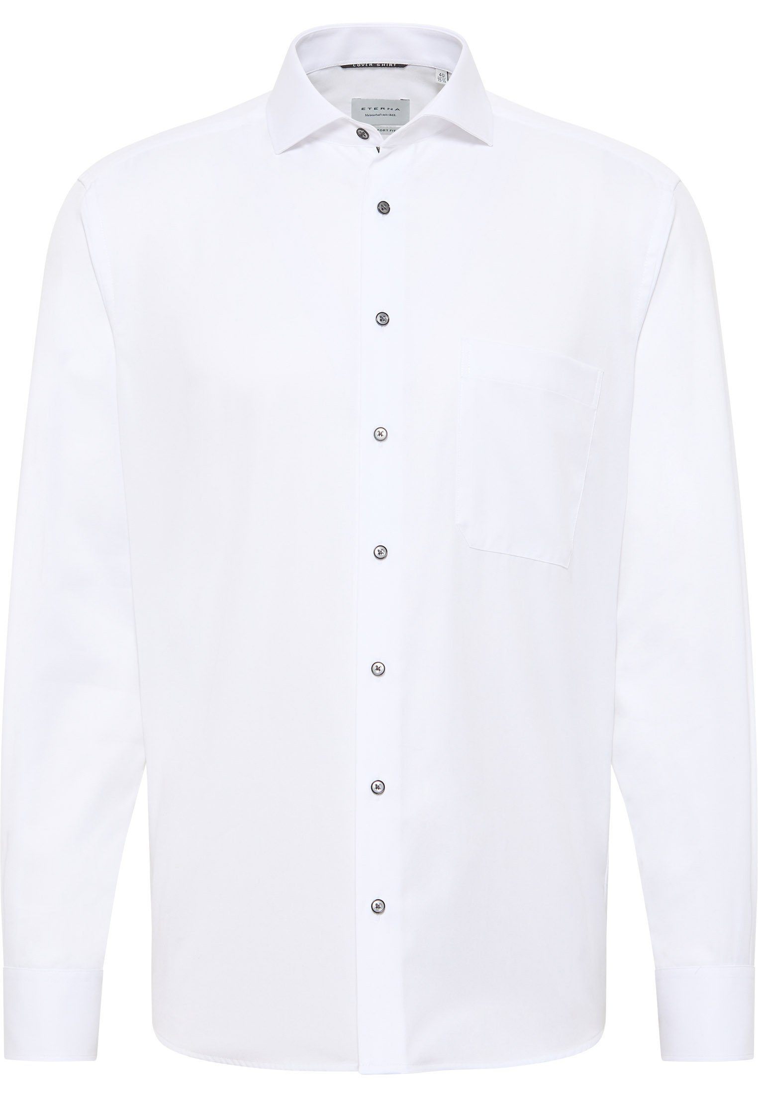 Eterna Overhemd met lange mouwen Comfort fit NON IRON (strijkvrij)