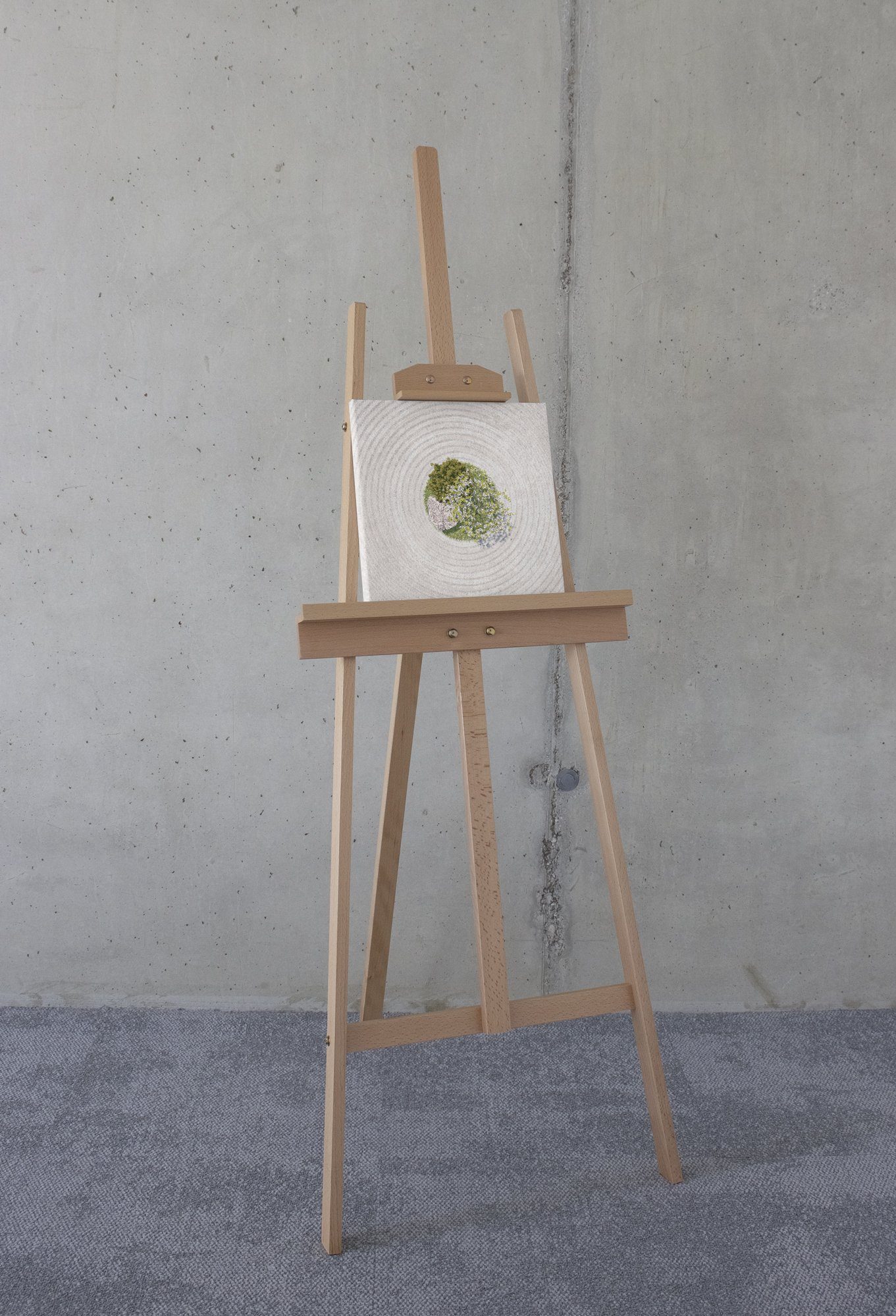 Komar Artprint op linnen Shavasana - Afmeting 30 x 30 cm Canvasdoek met echt houten frame (1 stuk)