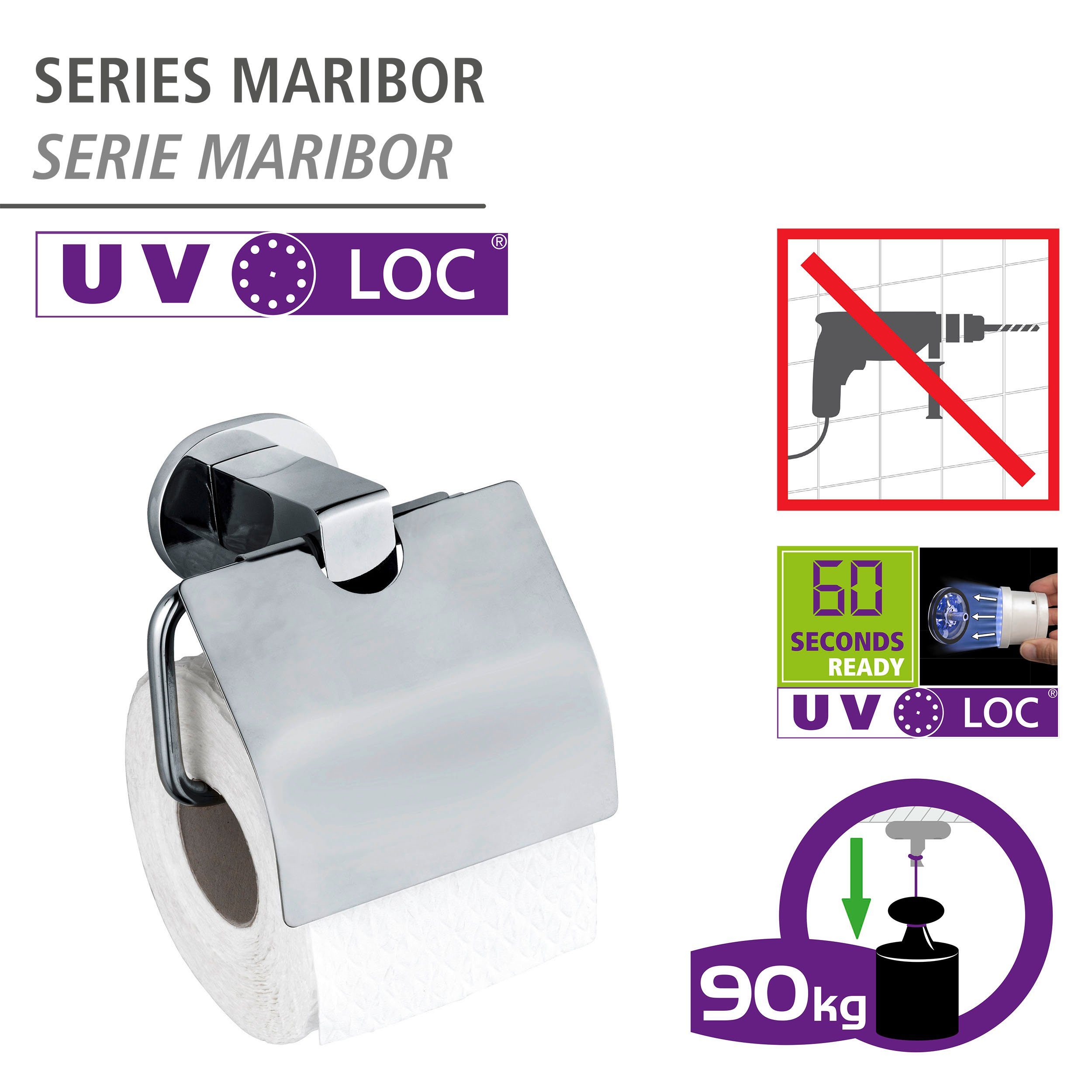 WENKO Toiletrolhouder UV-Loc® Maribor Bevestigen zonder boren