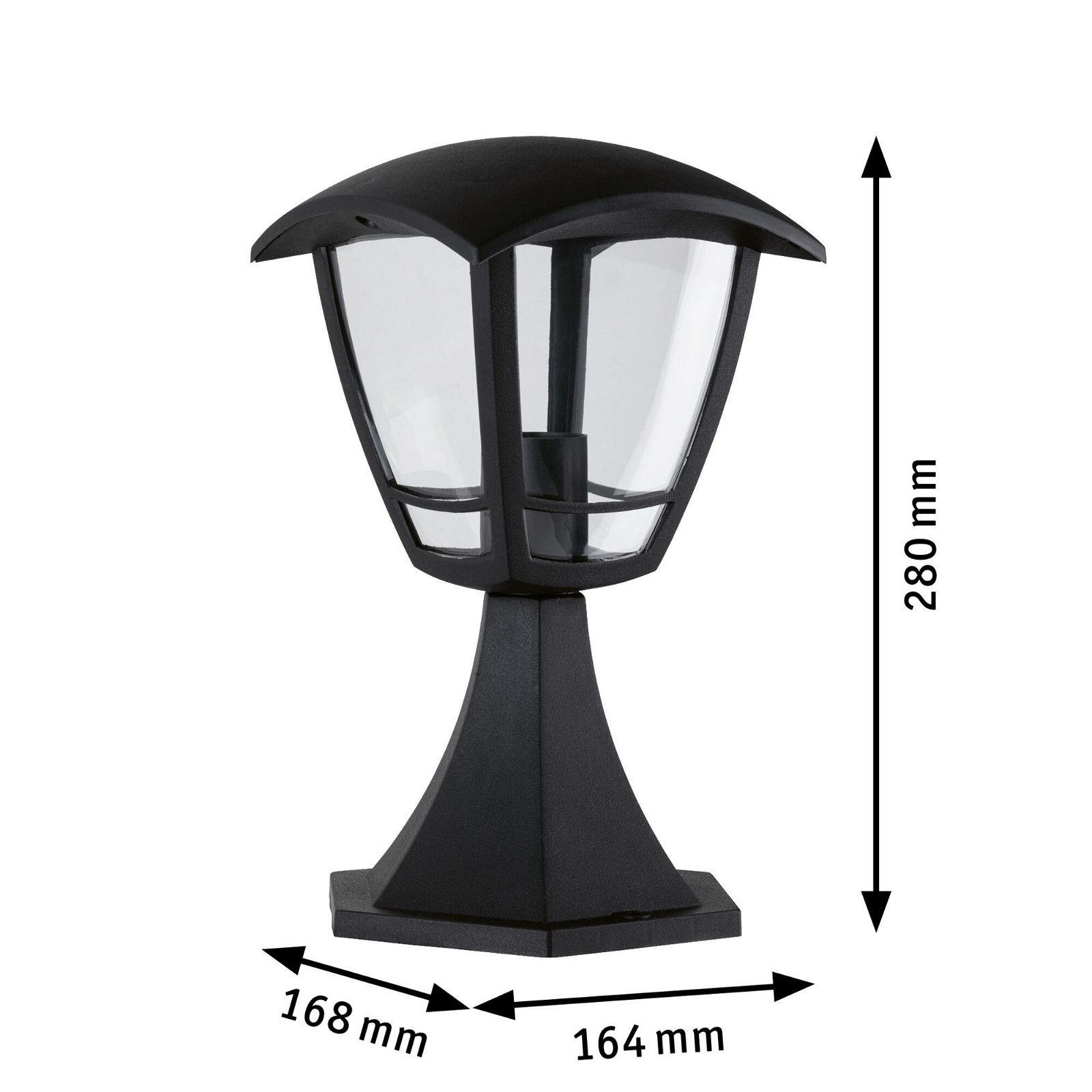 Paulmann Paalverlichting Classic Curved 280mm max. 12W 230V helder, zwart E27 kunststof (1 stuk)