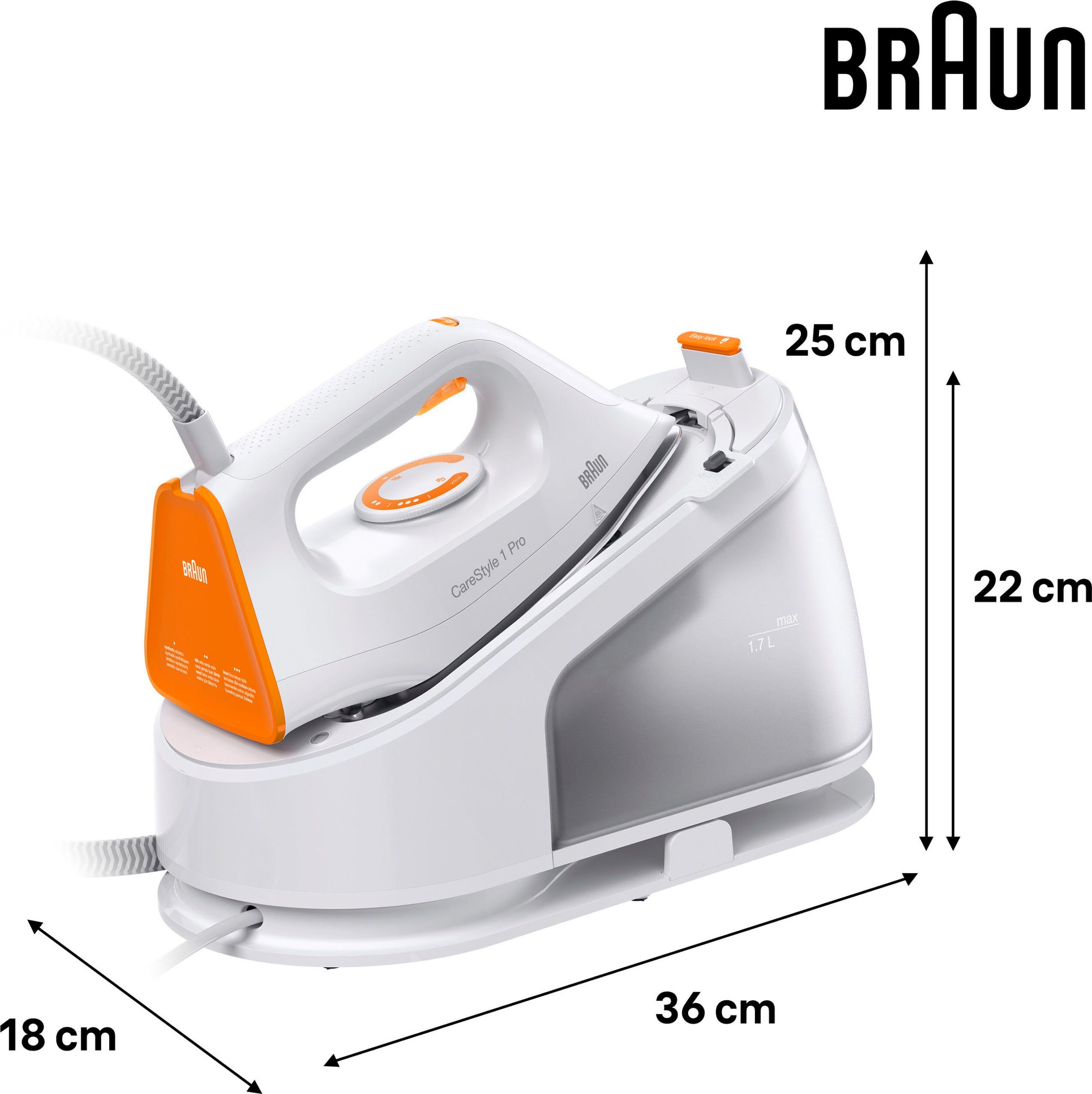 Braun Stoomstrijkstation Braun CareStyle 1 Pro IS1511WH