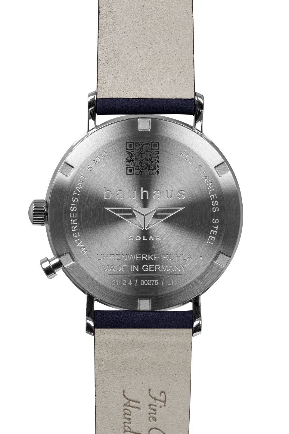 bauhaus Solarhorloge Solar Power Reserve Polshorloge, herenhorloge, datum, Made in Germany