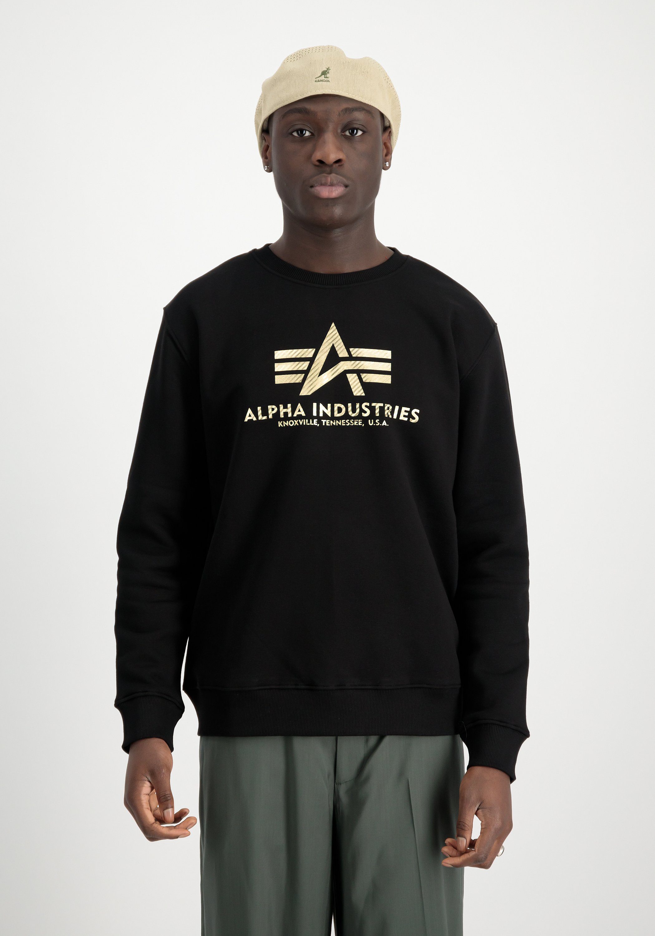 Alpha Industries Sweater Men Sweatshirts Basic Sweater Carbon