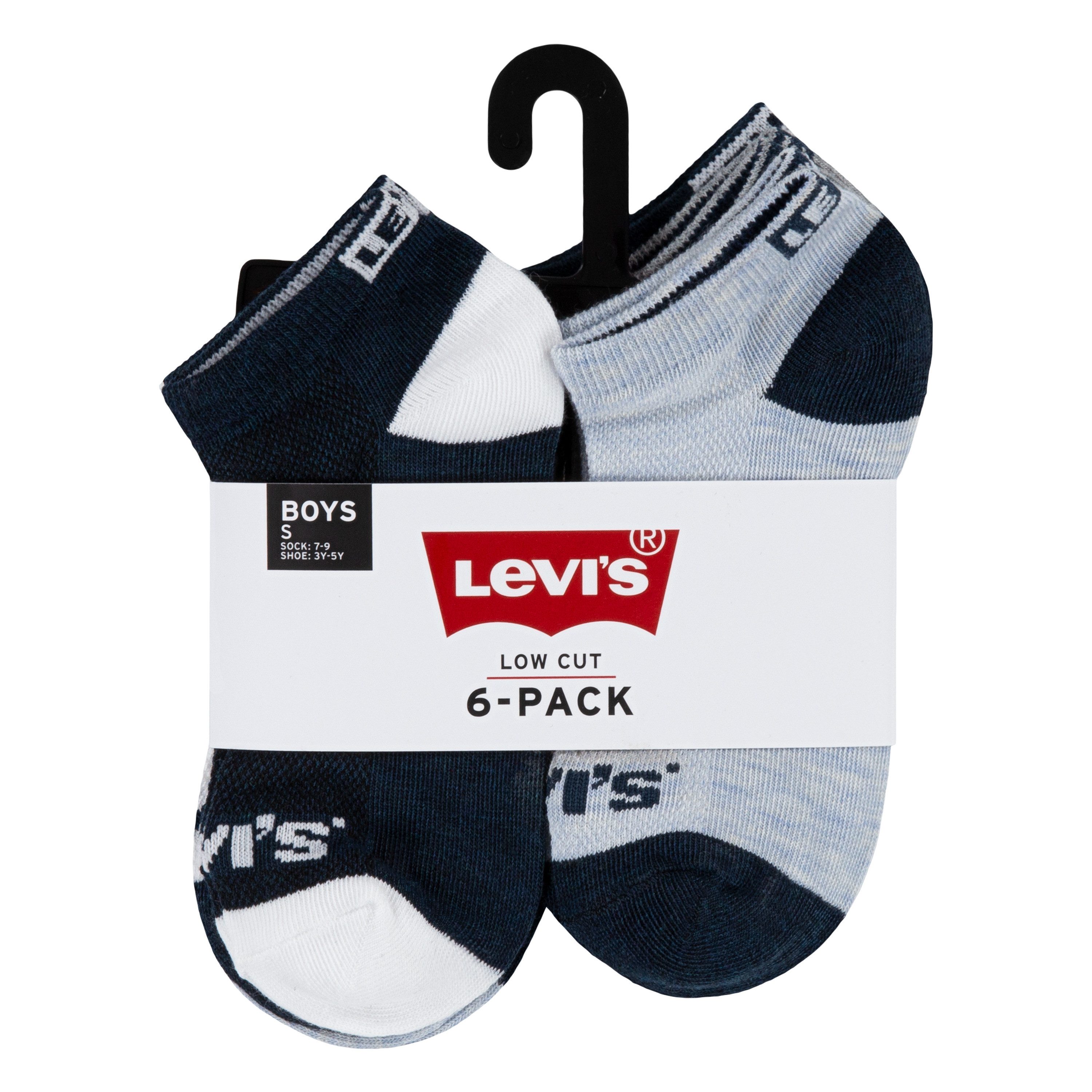 Levi's Kidswear Korte sokken LHN BOX TAB LOW CUT 6PK MarkeL (set, 6 paar)