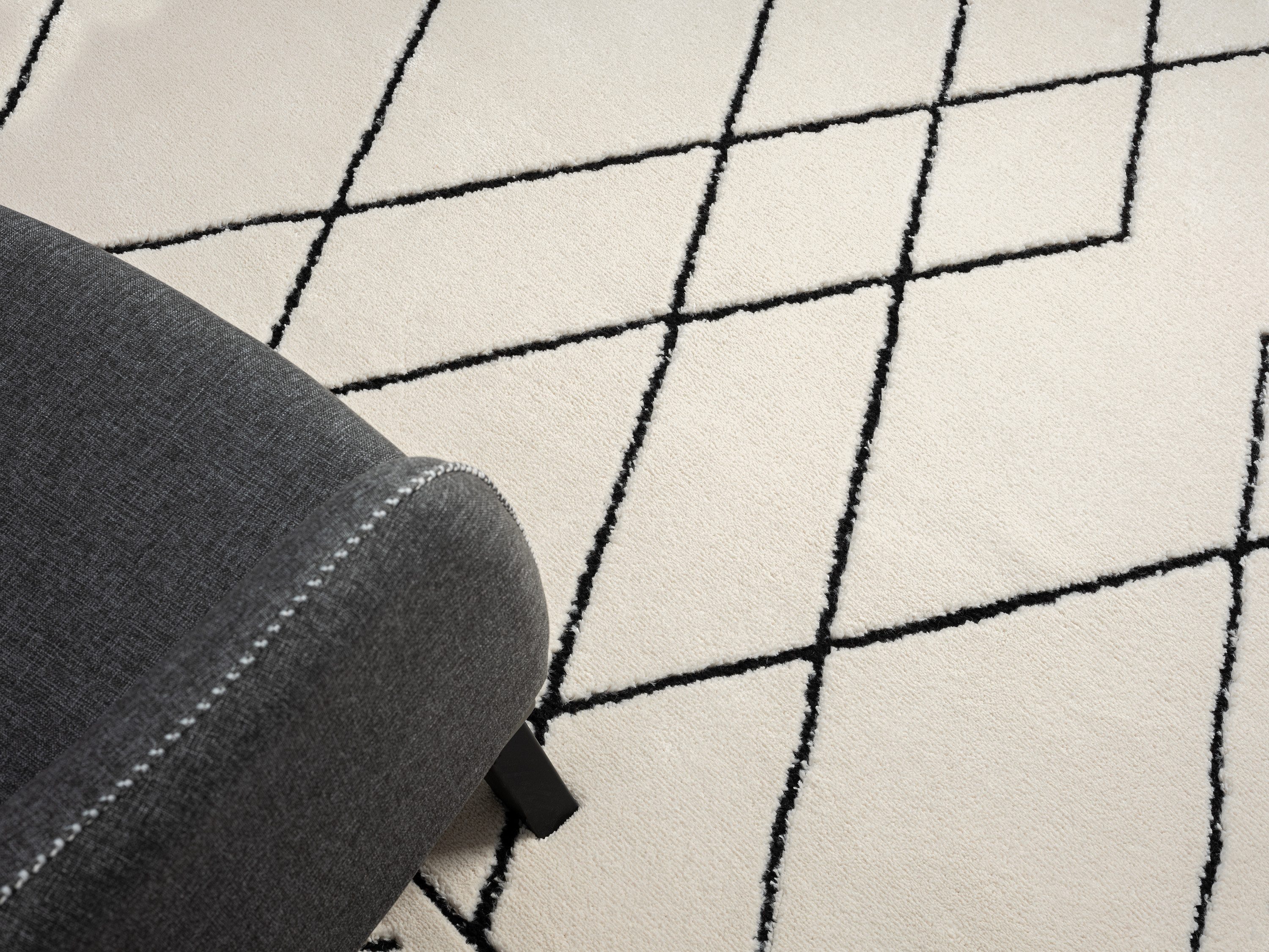 Myflair Möbel & Accessoires Hoogpolig vloerkleed Marokkaans ontwerp voorraadopruiming modern, marokkaans ontwerp, ruitenpatroon, zacht door hoogpolig
