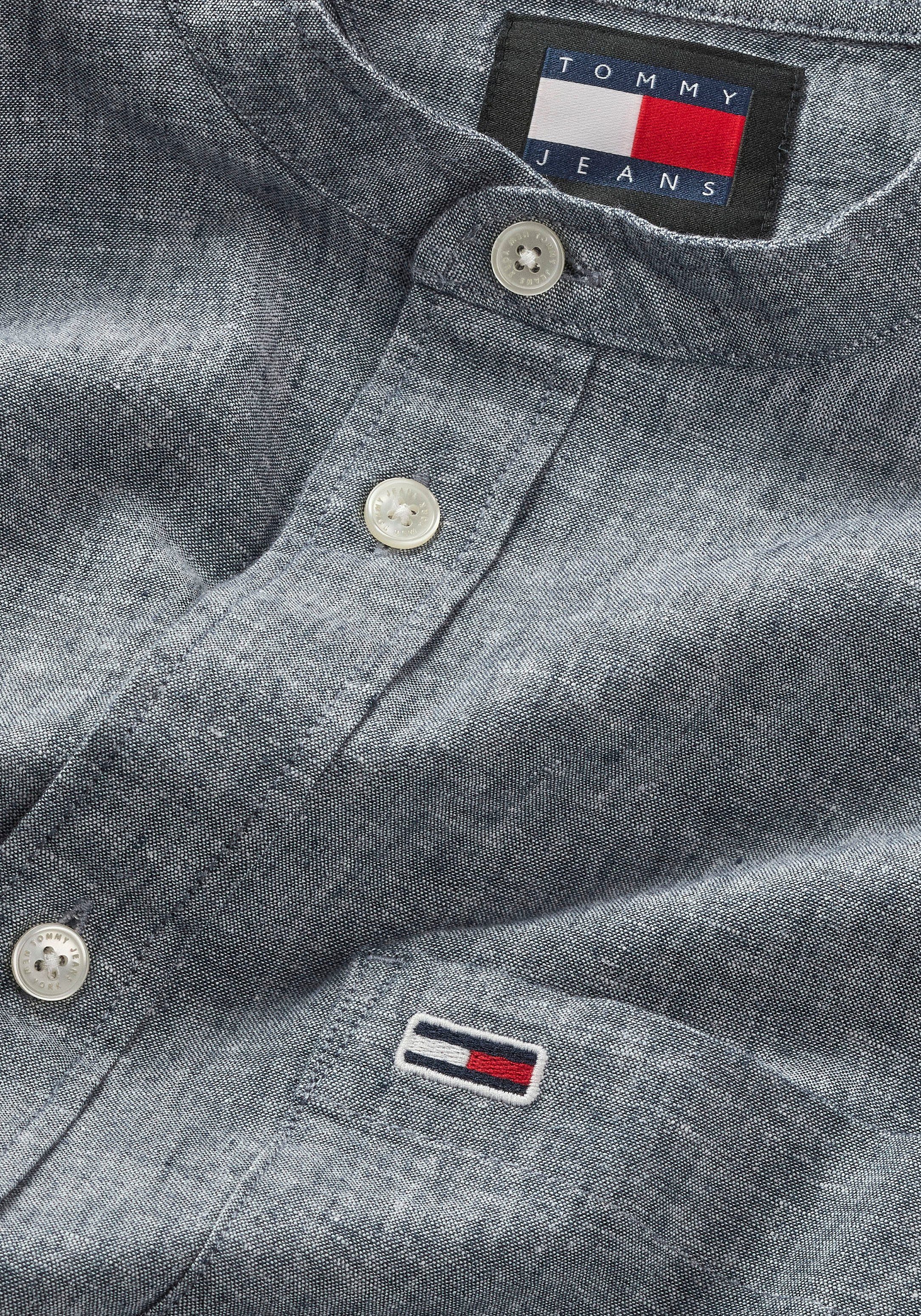 TOMMY JEANS Overhemd met lange mouwen TJM REG MAO LINEN BLEND SHIRT