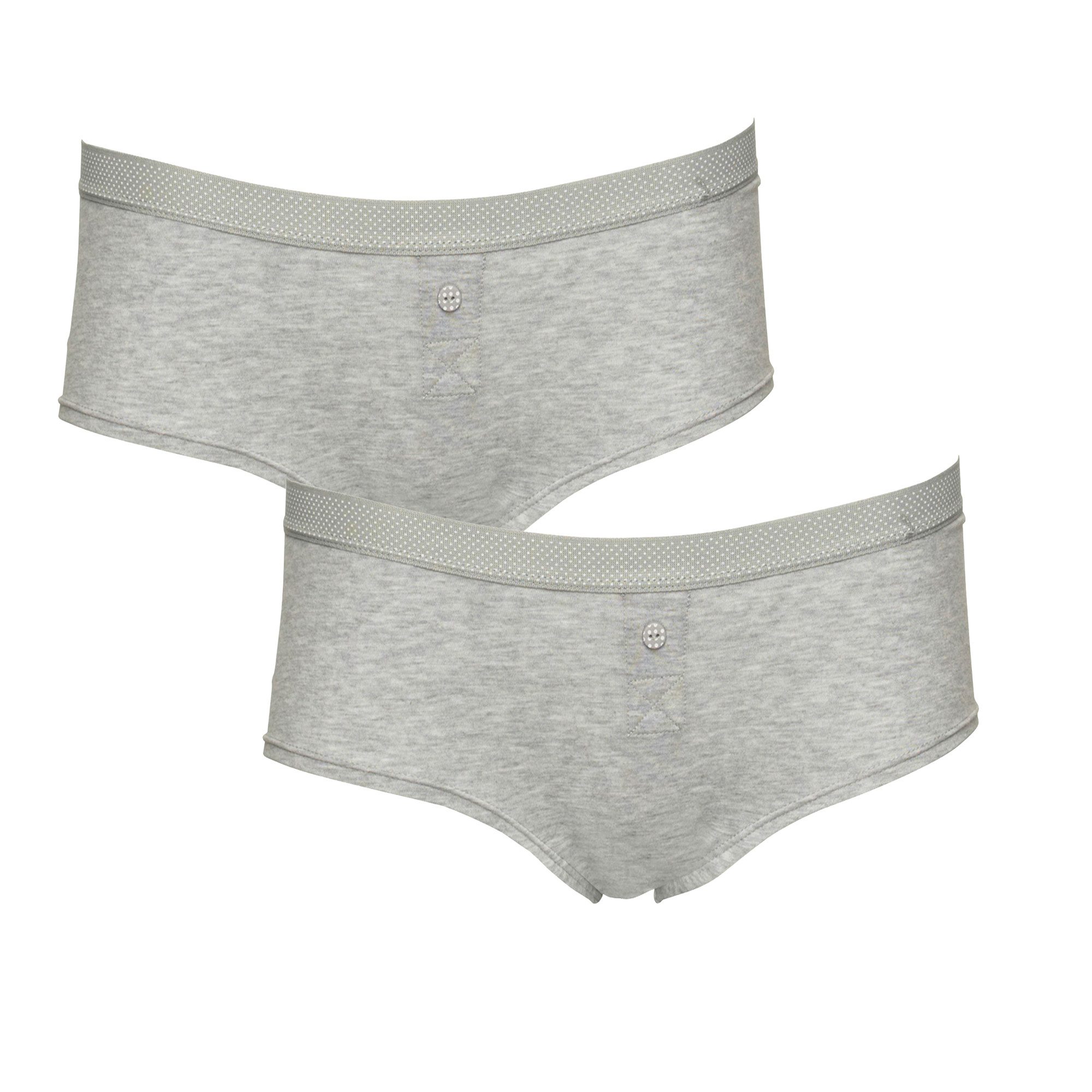 Boobs Bloomers Boobs & Bloomers Boxershort ANNY elastische band dames slips maat M grijs