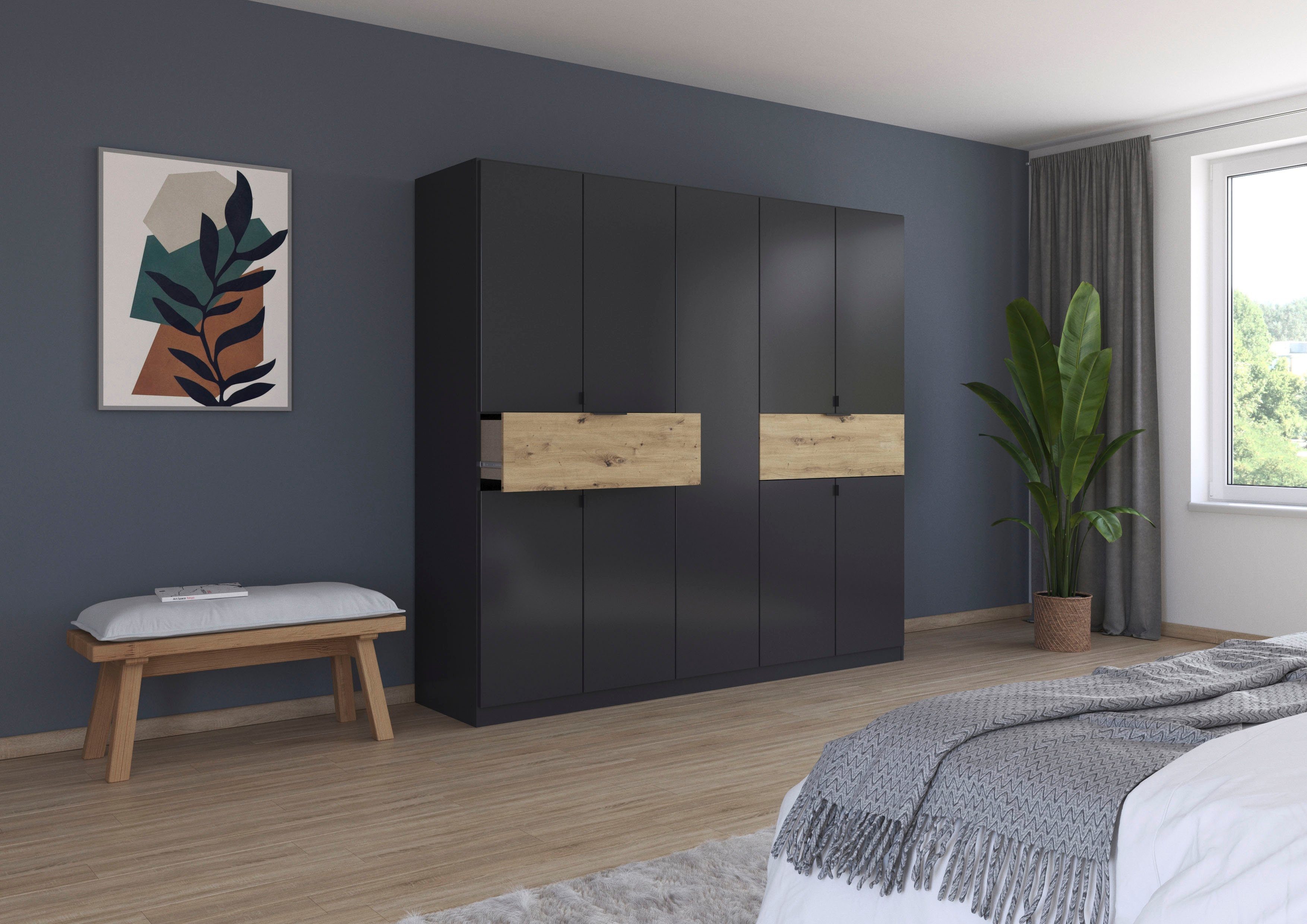 rauch Draaideurkast Kledingkast kast garderobe waskast TICAO met 2 ruime lades, veel opbergruimte made in germany