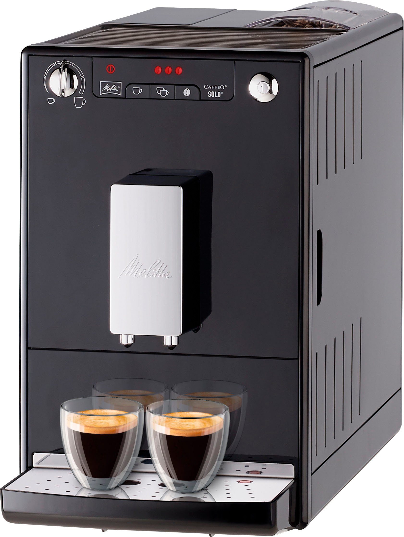 Melitta Volautomatisch koffiezetapparaat Solo® E950-101, zwart, Perfect voor caffè crema & espresso, slechts 20 cm breed