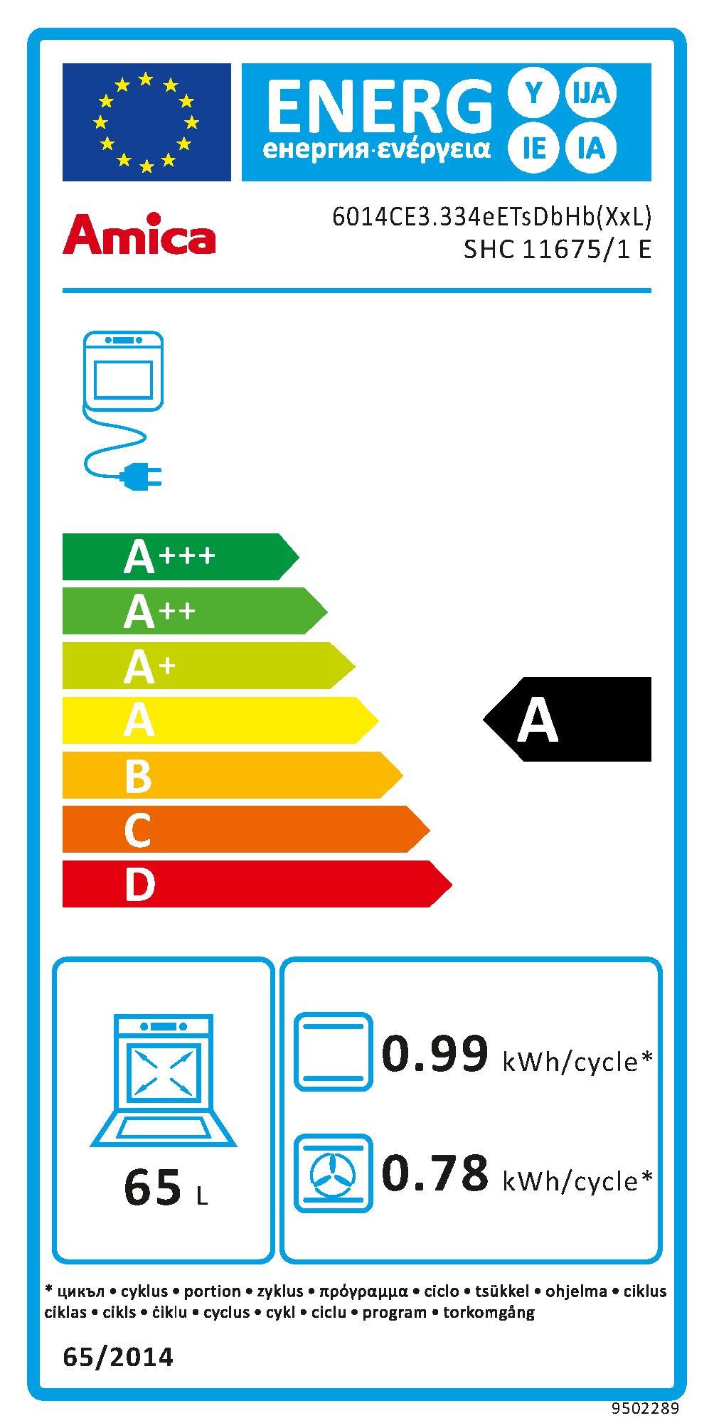 Amica Vrijstaand elektrisch fornuis SHC 11675/1 E