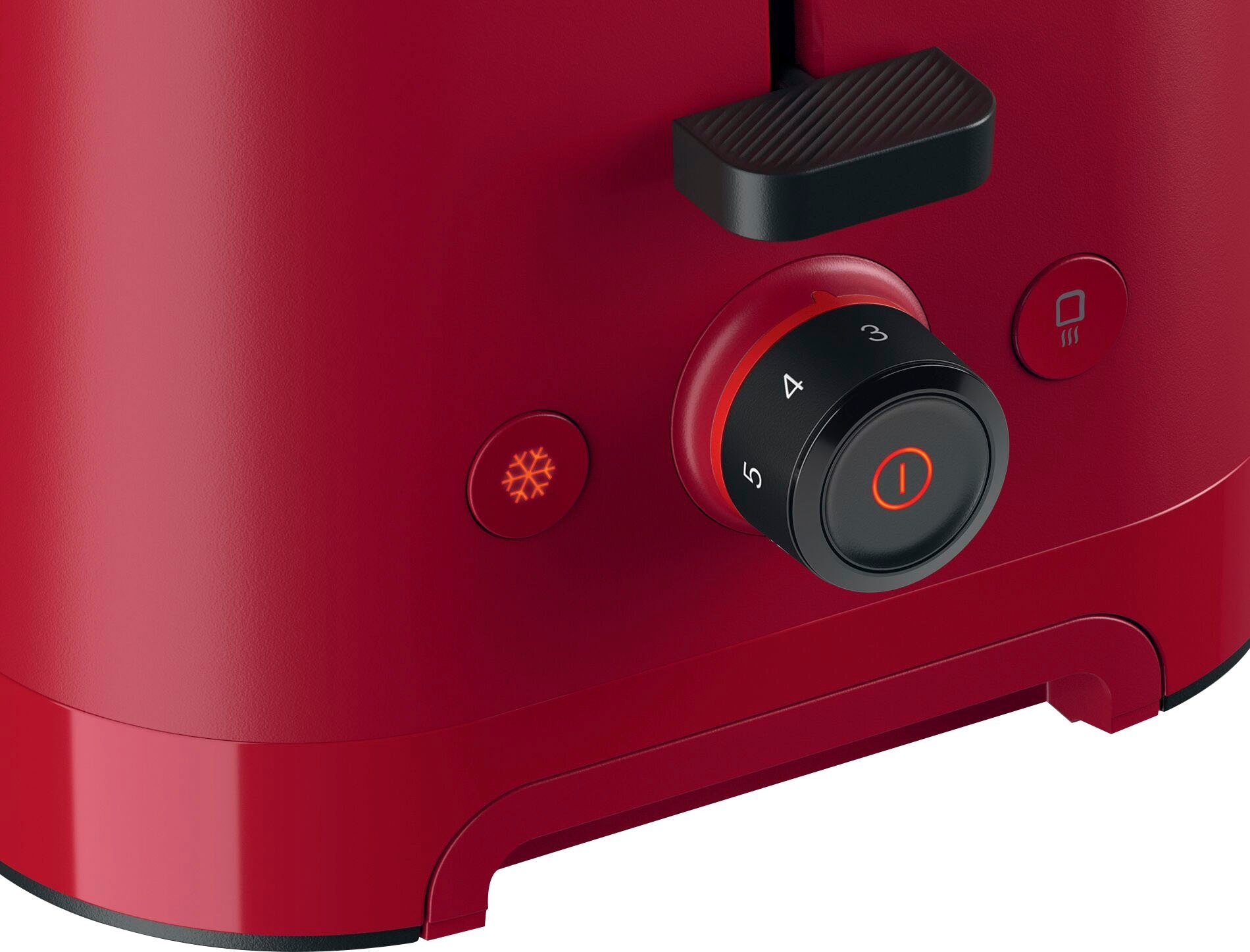 BOSCH Toaster MyMoment TAT3M124 afneembare opzet voor broodjes, ontdooi-functie, brood centreren, auto off