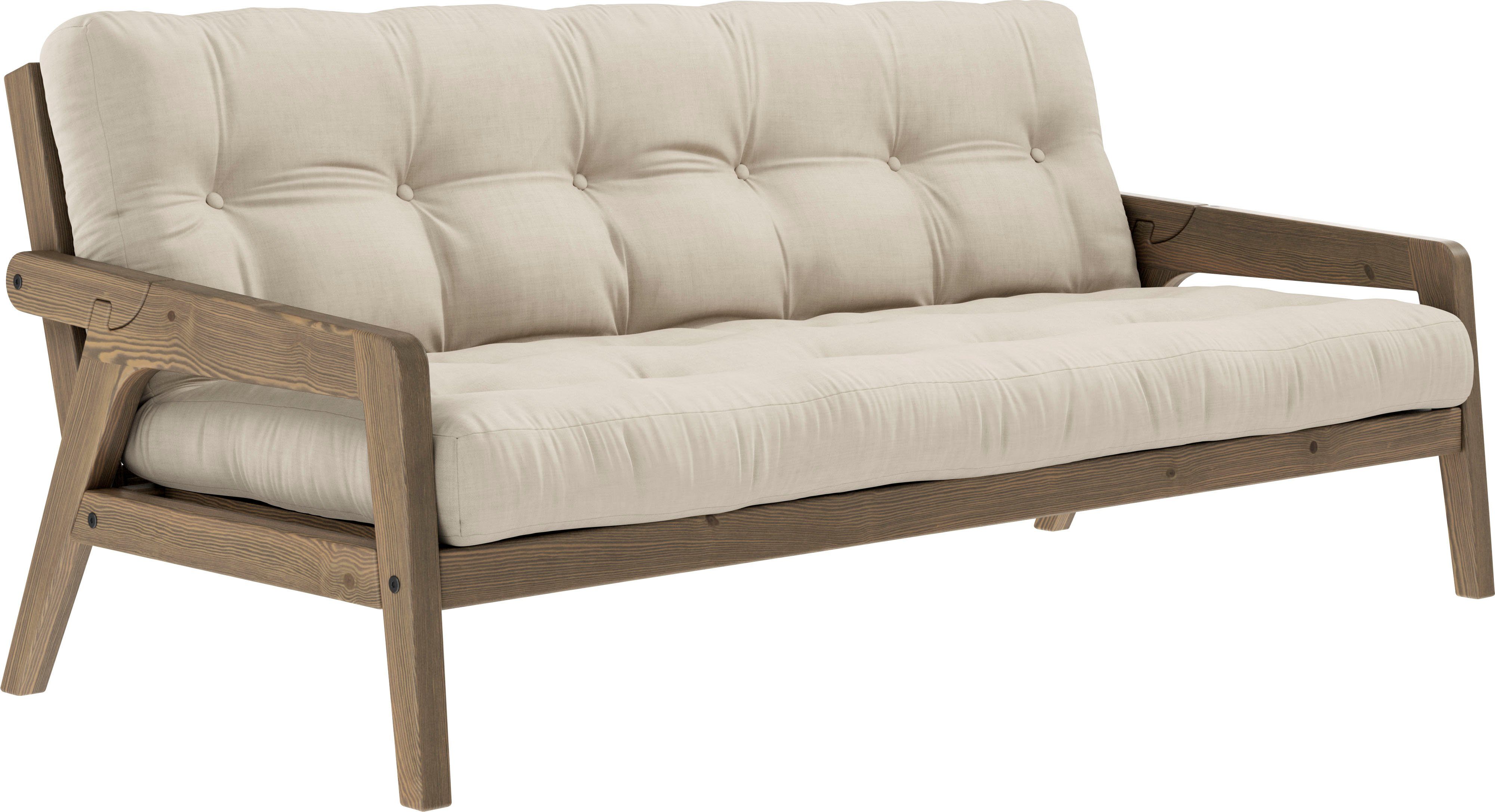 Karup Slaapbank Graf Met houtstructuur, incl. futonmatras, ligoppervlak 130x190 cm