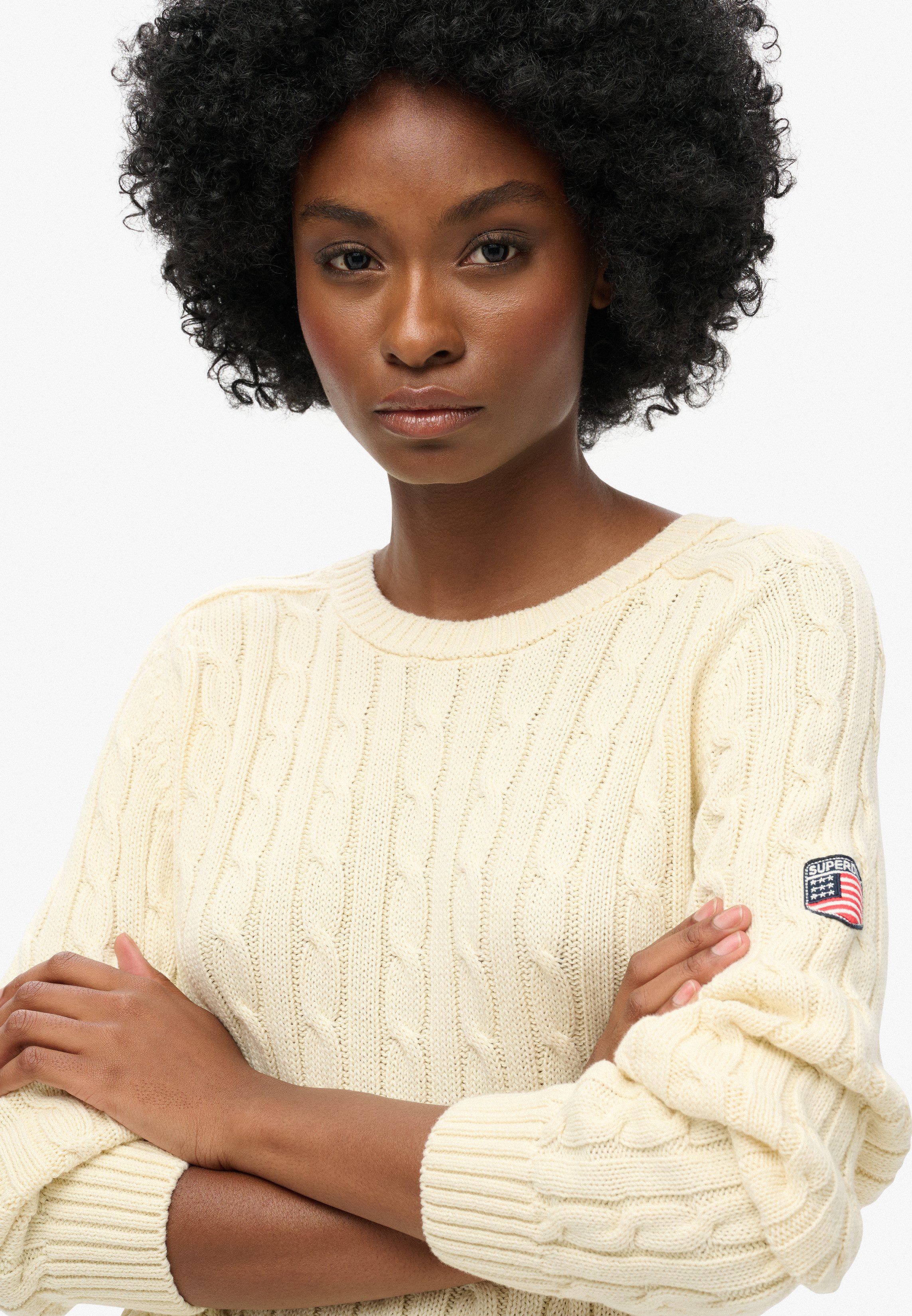 Superdry Gebreide trui SLOUCHY CABLE KNIT