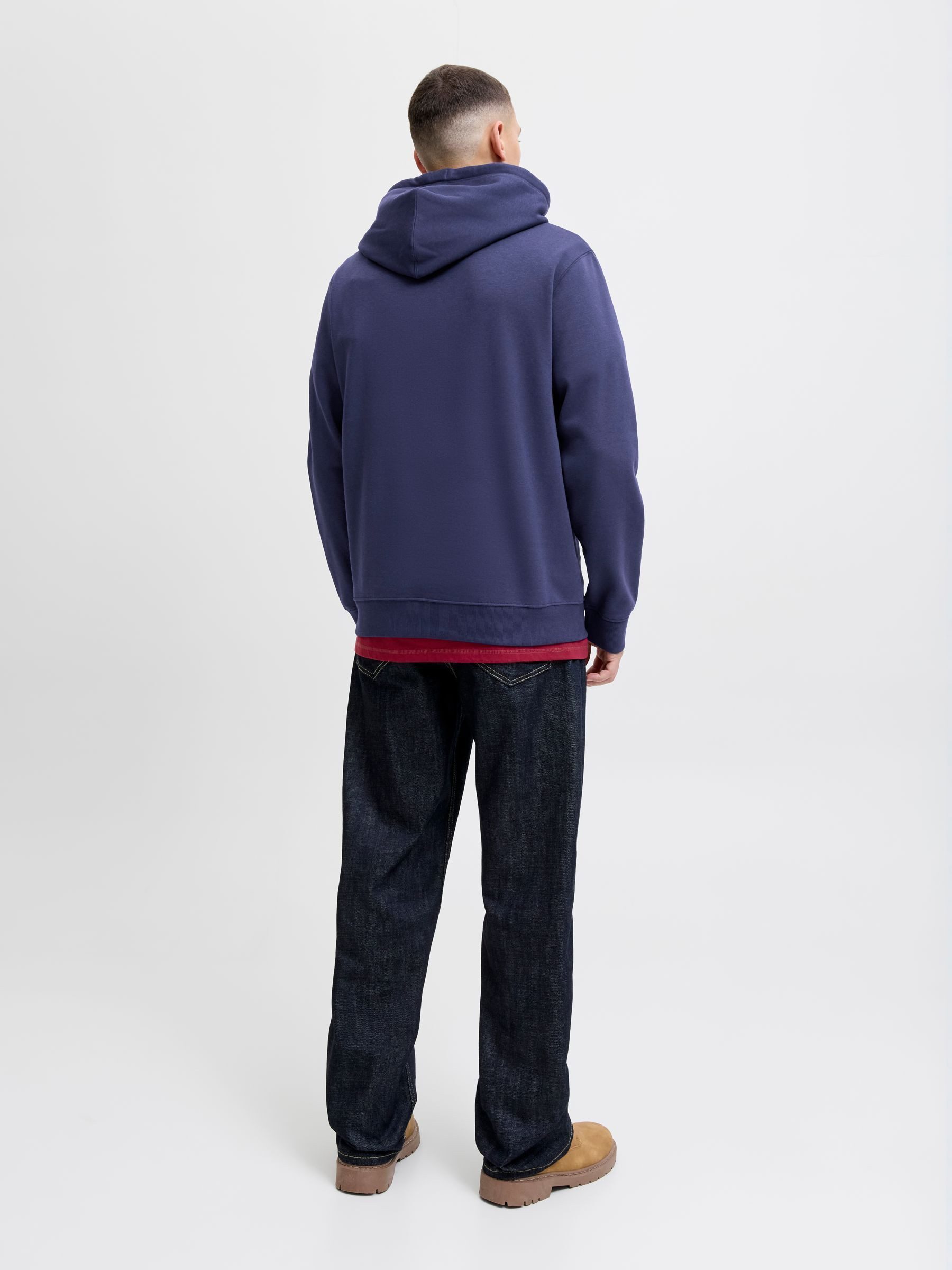 Jack & Jones Hoodie JORINWOOD BLOCK BRANDING SWEAT HOOD