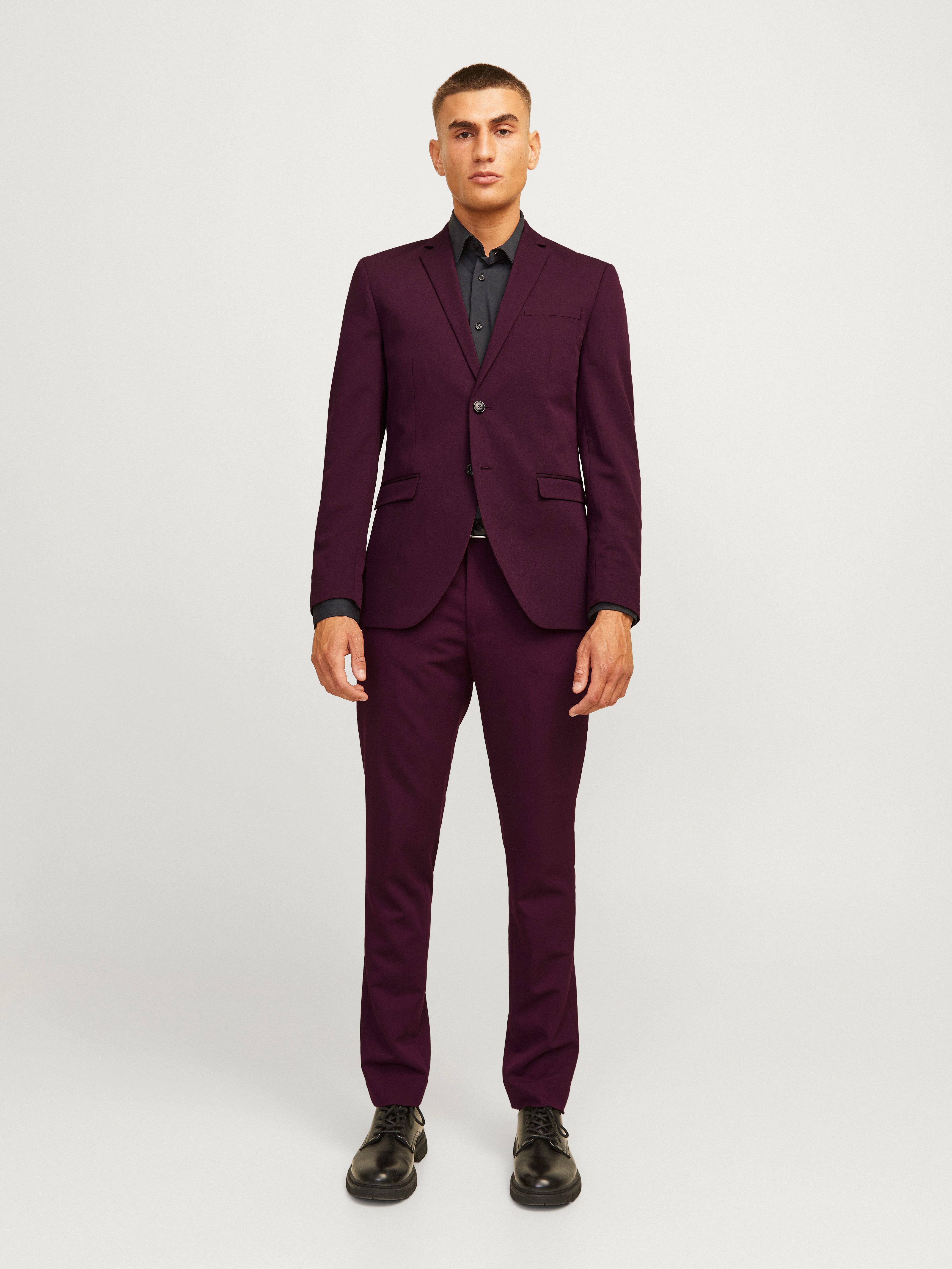 Jack & Jones Pak JPRFRANCO SUIT NOOS (2-delig) heren kostuums maat 56 rood