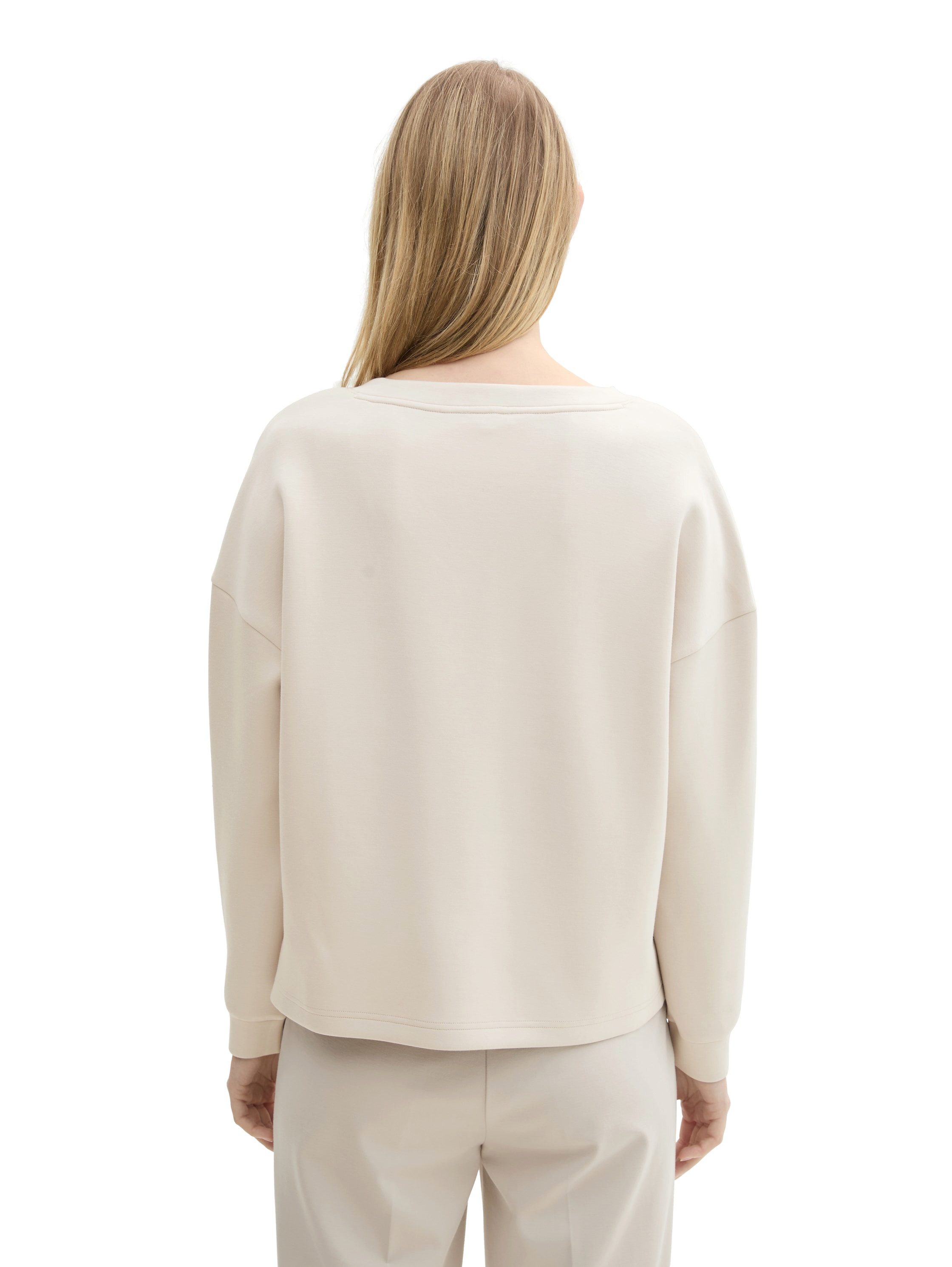 Tom Tailor Sweatshirt Scuba met v-hals
