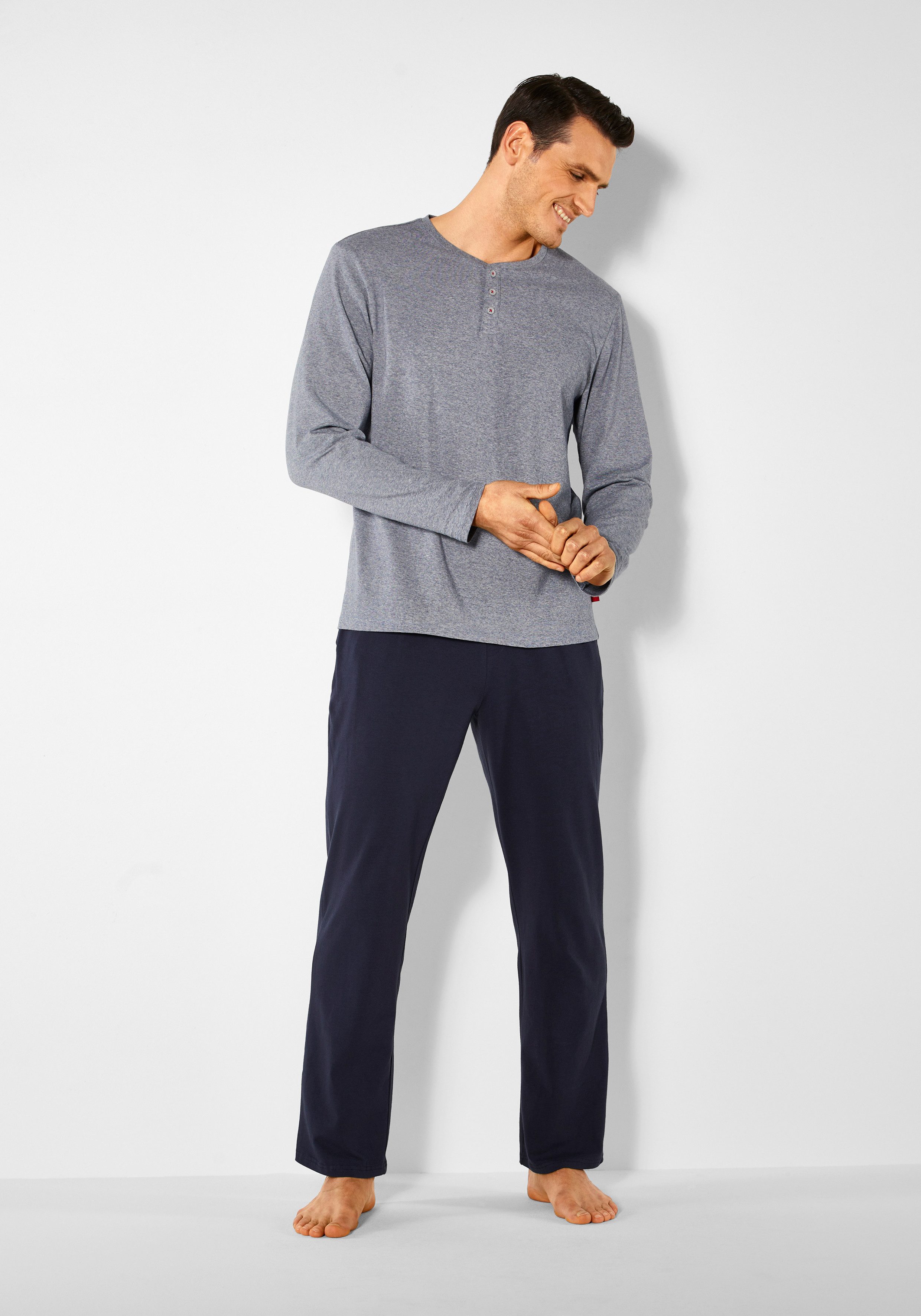 s.Oliver RED LABEL Beachwear Pyjama Pyjama met knopenrij (2-delig, 1 stuk)