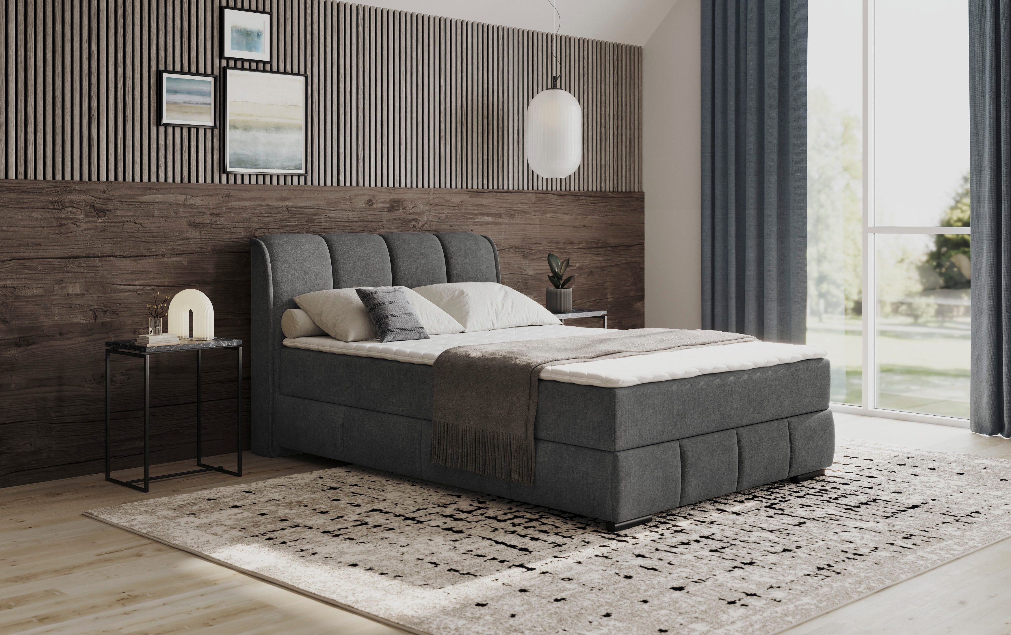 INOSIGN Boxspring Bethany met bedkist, incl. matras Topmatras en sierkussen, in verschillende hardheden beschikbaar