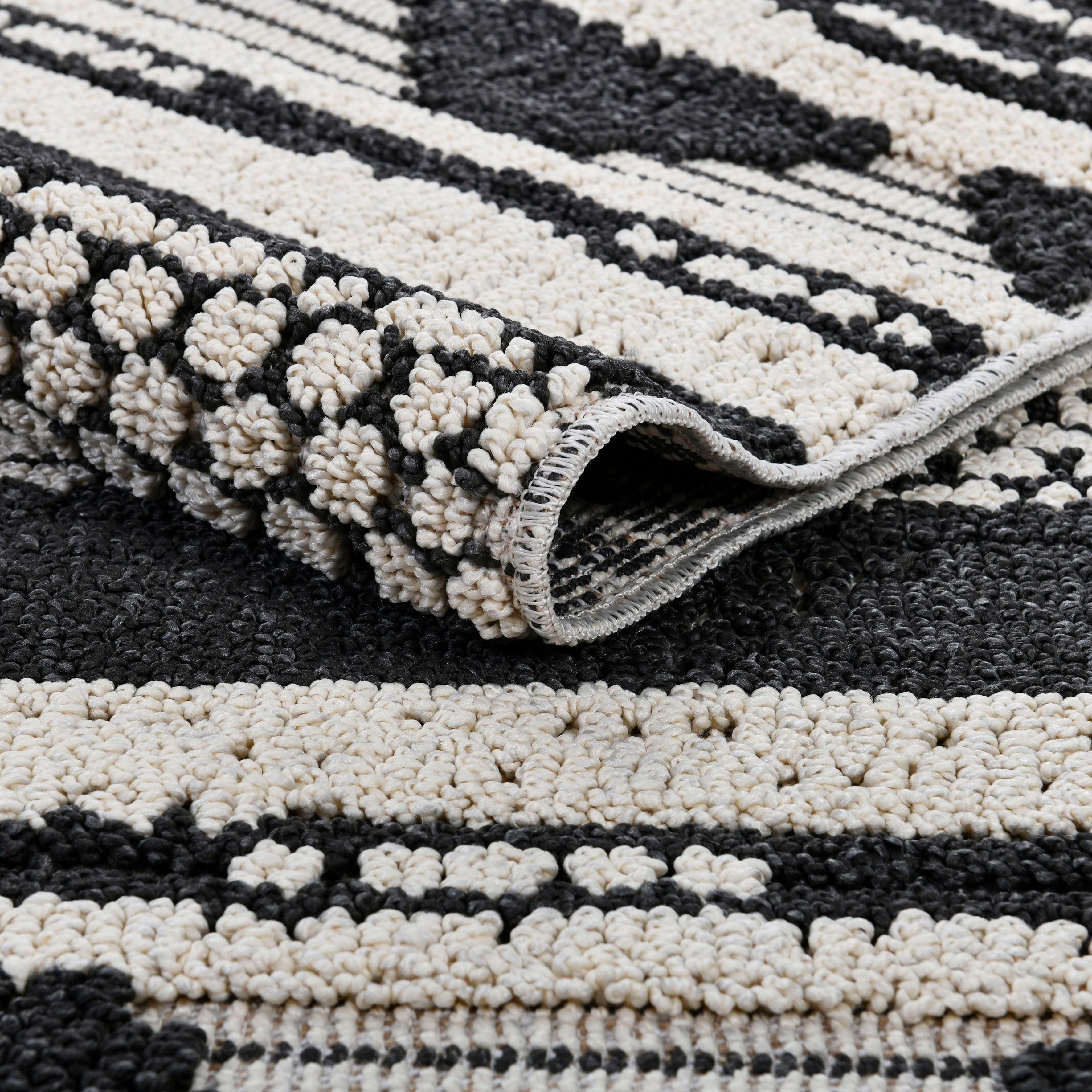andas Vloerkleed David bijzonder plat, boho look, met franje