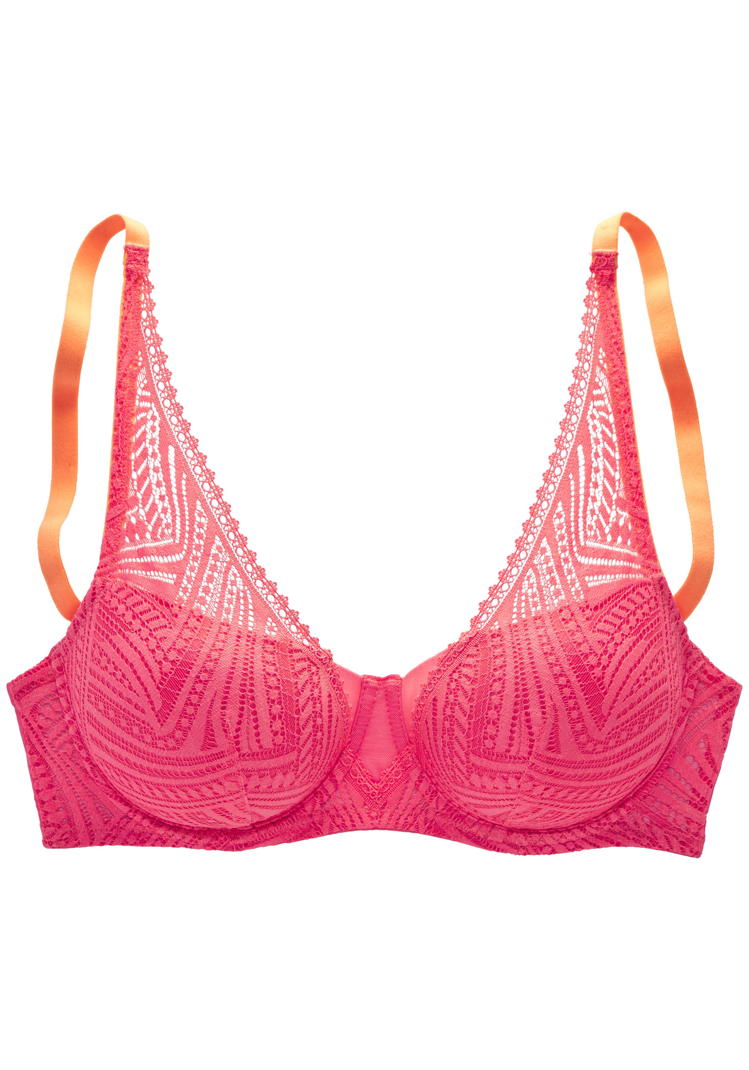 s.Oliver RED LABEL Beachwear Bh met steuncups Clemence met modieus kant in high-apex vorm, lingerie