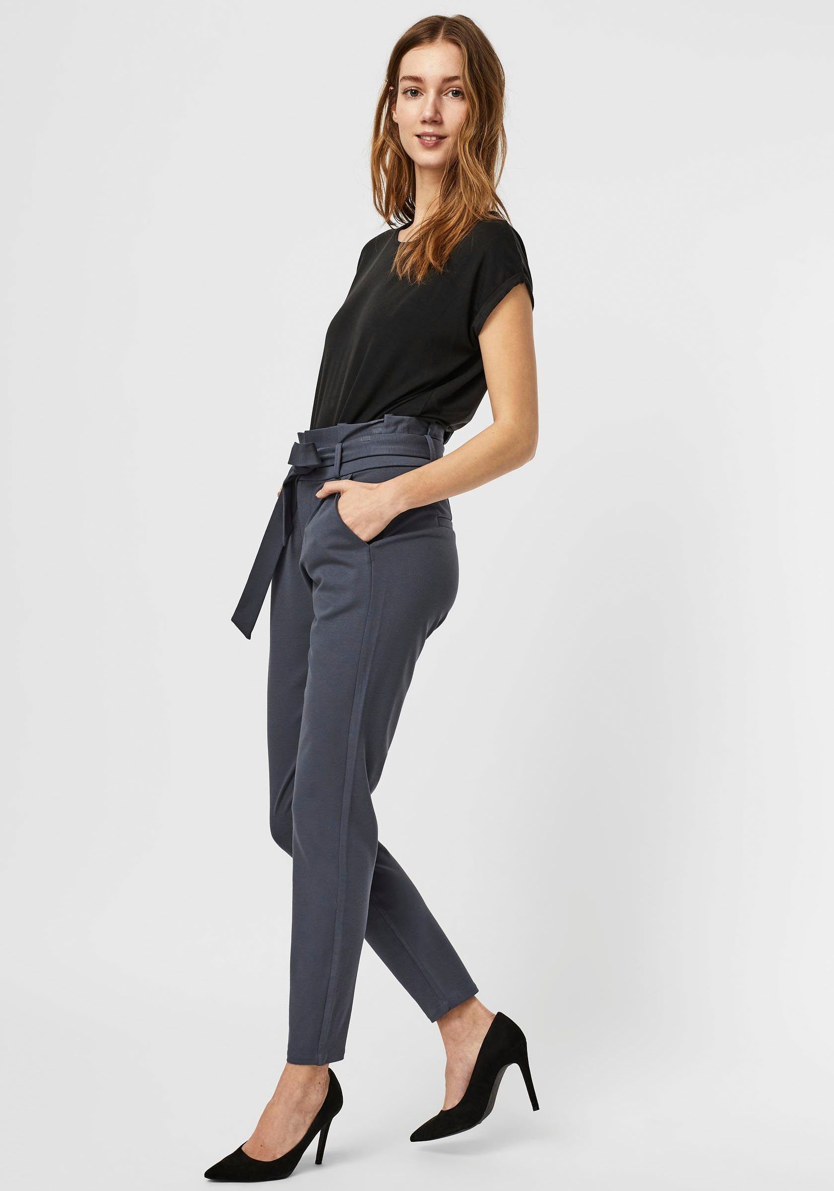 Vero Moda Paperbag-broek VMEVA HR LOOSE PAPERBAG PANT GA NOOS