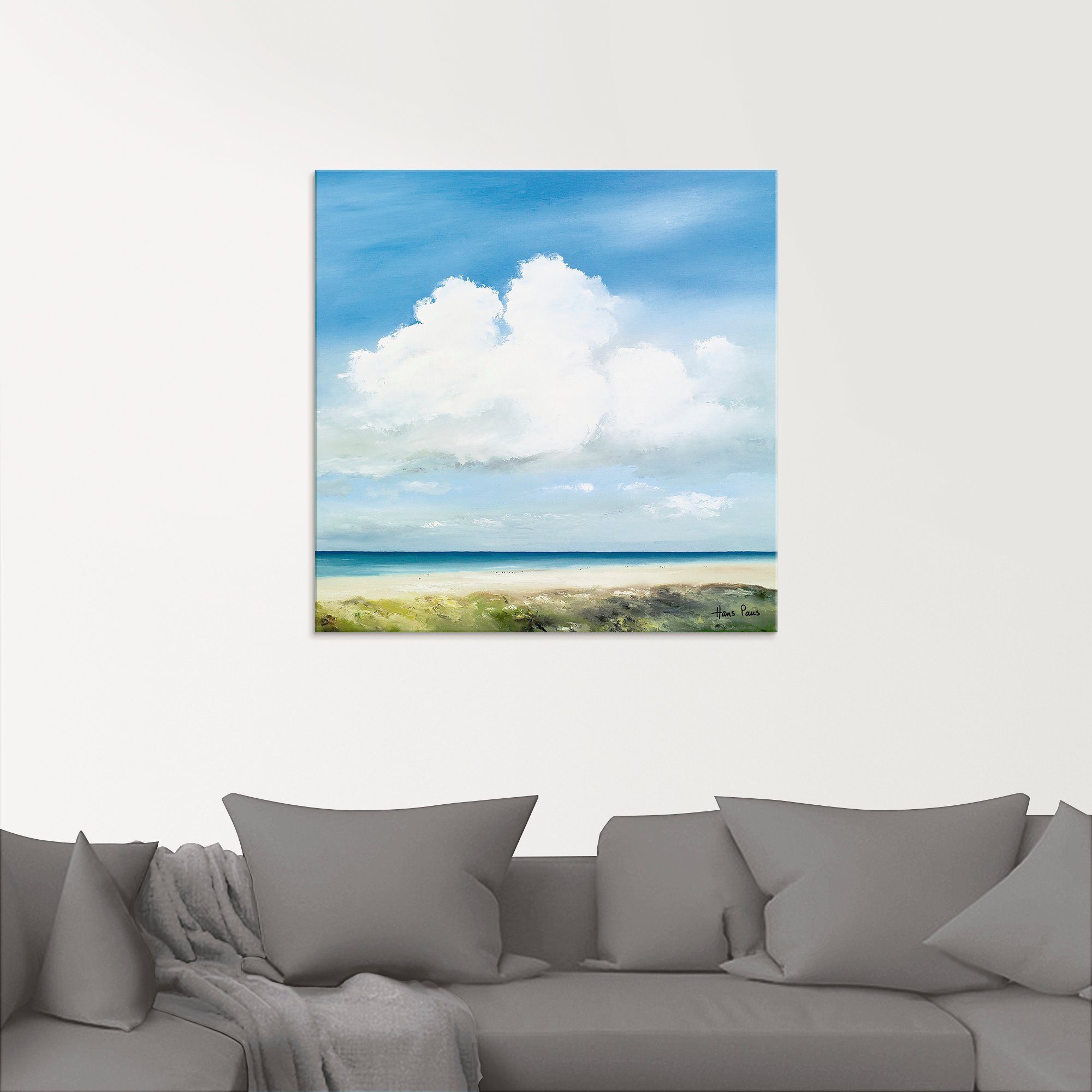 Artland Print op glas Landschap II in verschillende maten