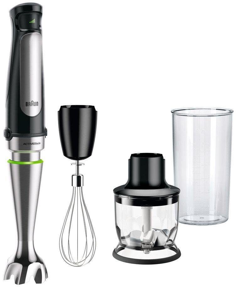 Braun Staafmixer MQ7025X MultiQuick 7 met garde, 350 ml hakmolen, 600 ml mengbeker