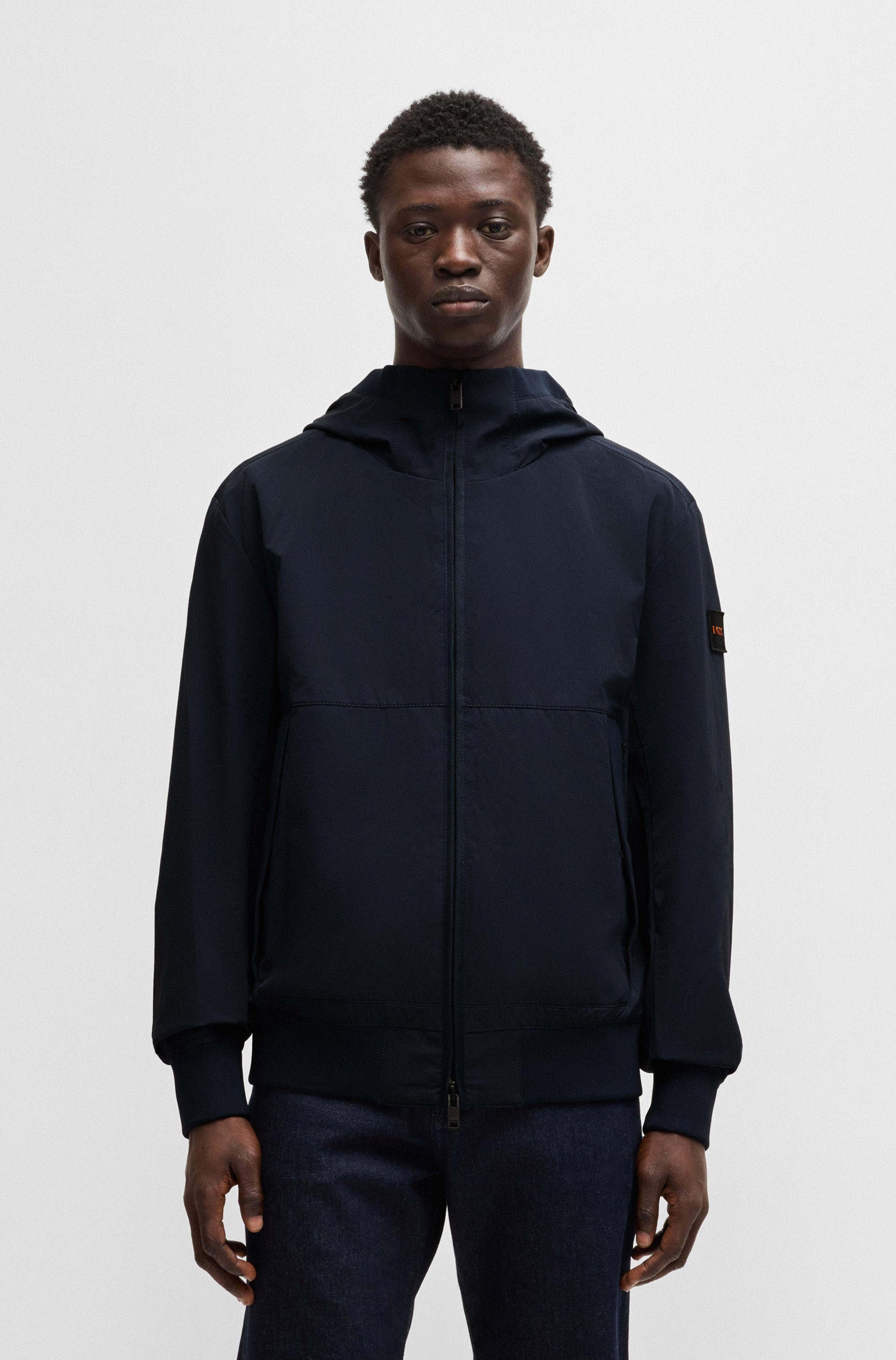 Boss Orange Outdoorjack Oloco met een capuchon