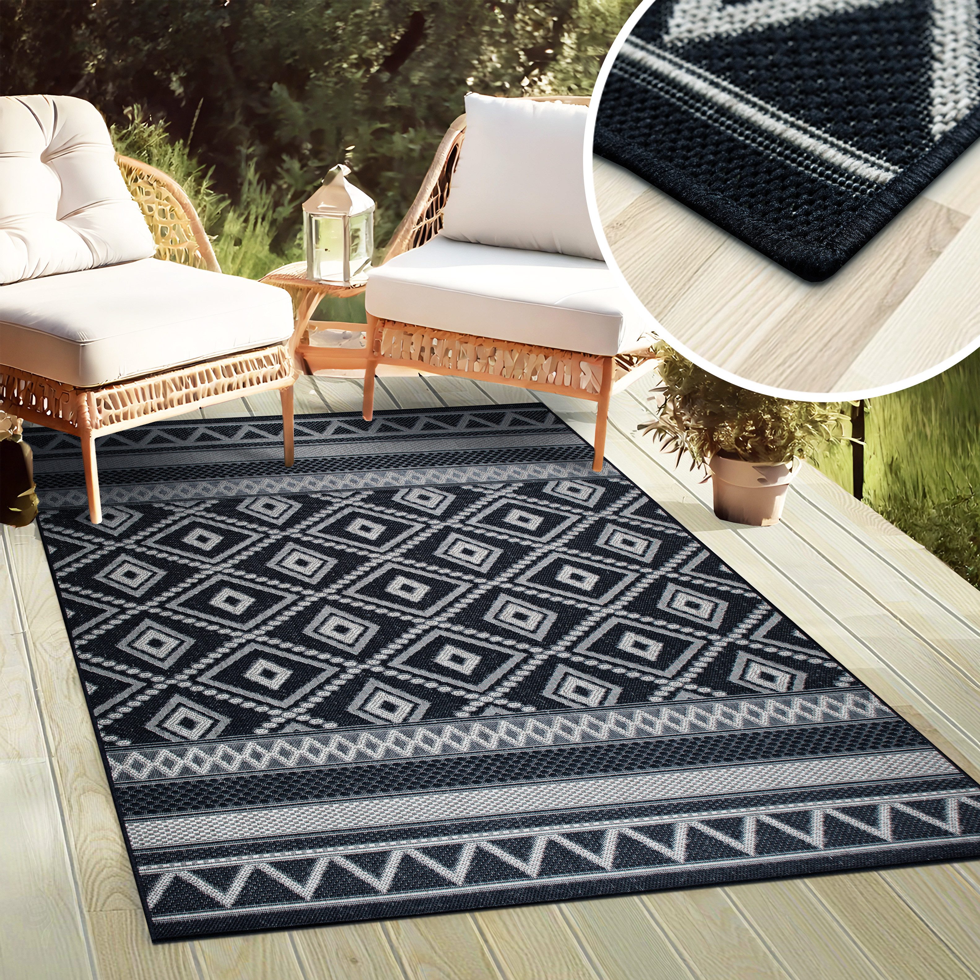 my home Vloerkleed Toronto is ook als loper verkrijgbaar Geschikt voor binnen en buiten, sisal-look, weerbestendig & uv-bestendig, boho