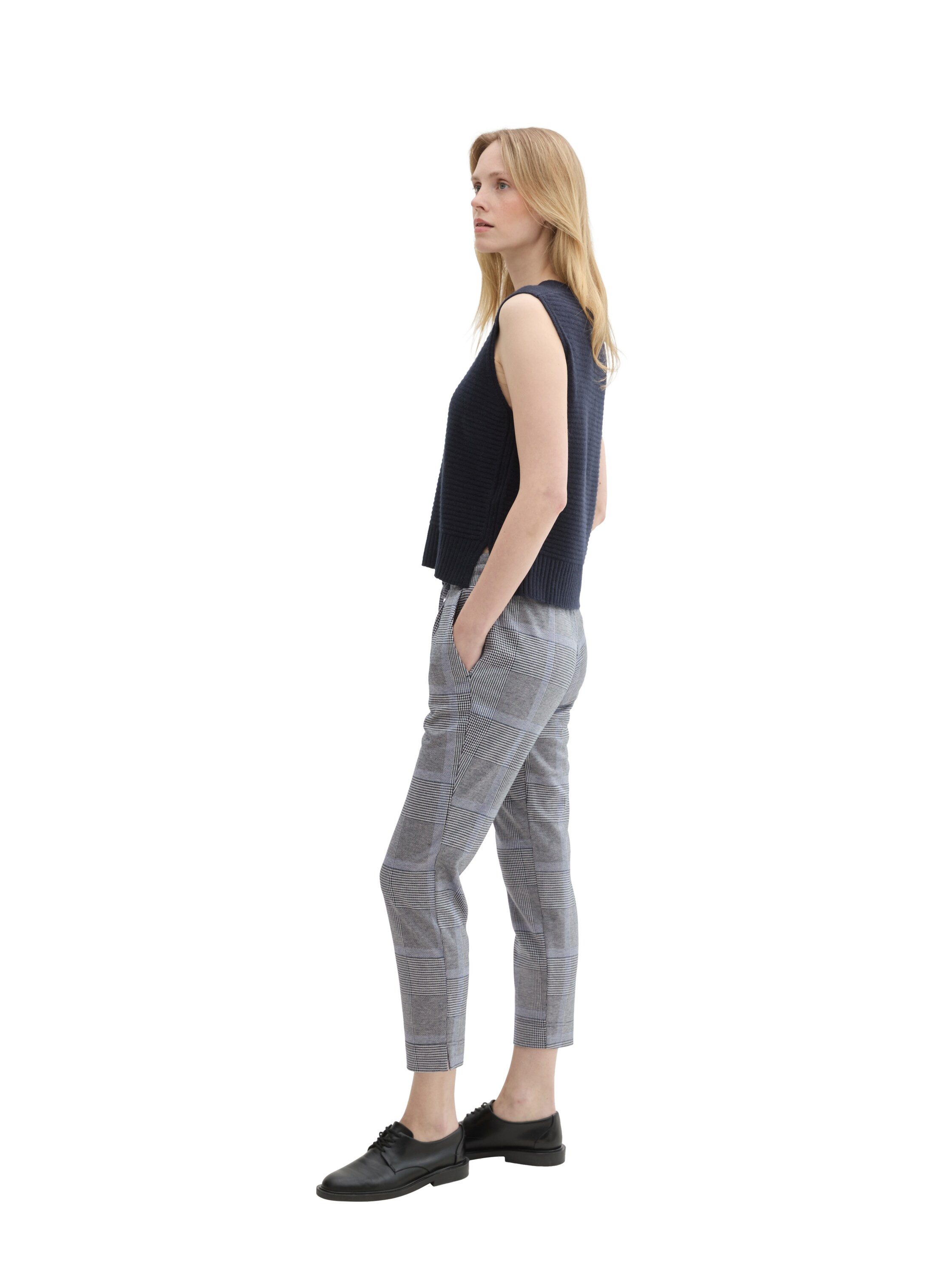 Tom Tailor Joggingbroek met geruit patroon