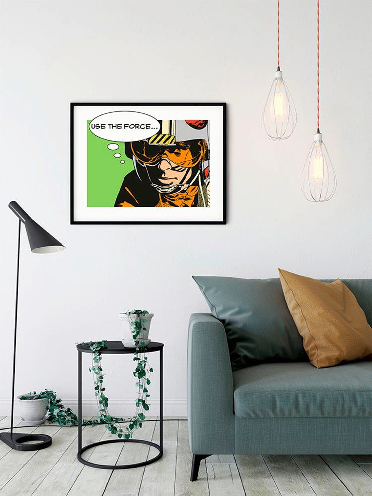 Komar Wanddecoratie Star Wars Classic stripverhaal aandeel luik Wanddecoratie voor de kinderkamer - zonder lijst (1 stuk)