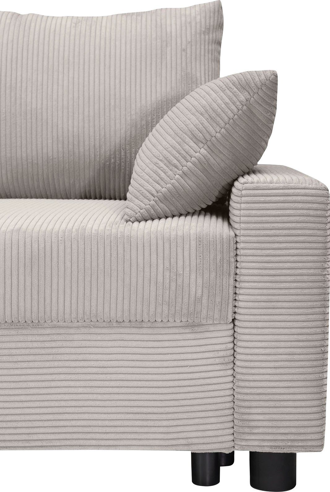COLLECTION AB Hoekbank Parma L-vorm met slaapfunctie en bedlade, inclusief kussens, bonell-federkern
