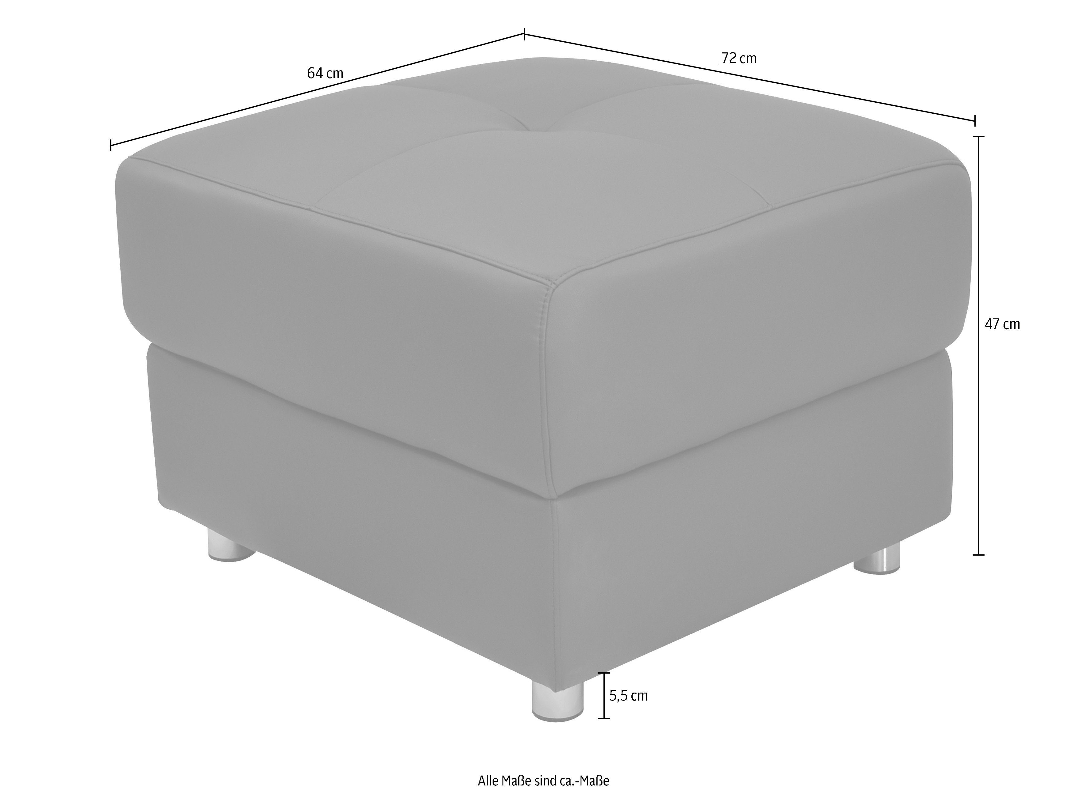Places of Style Hocker PARELI met comfortabele binnenvering en bergruimte