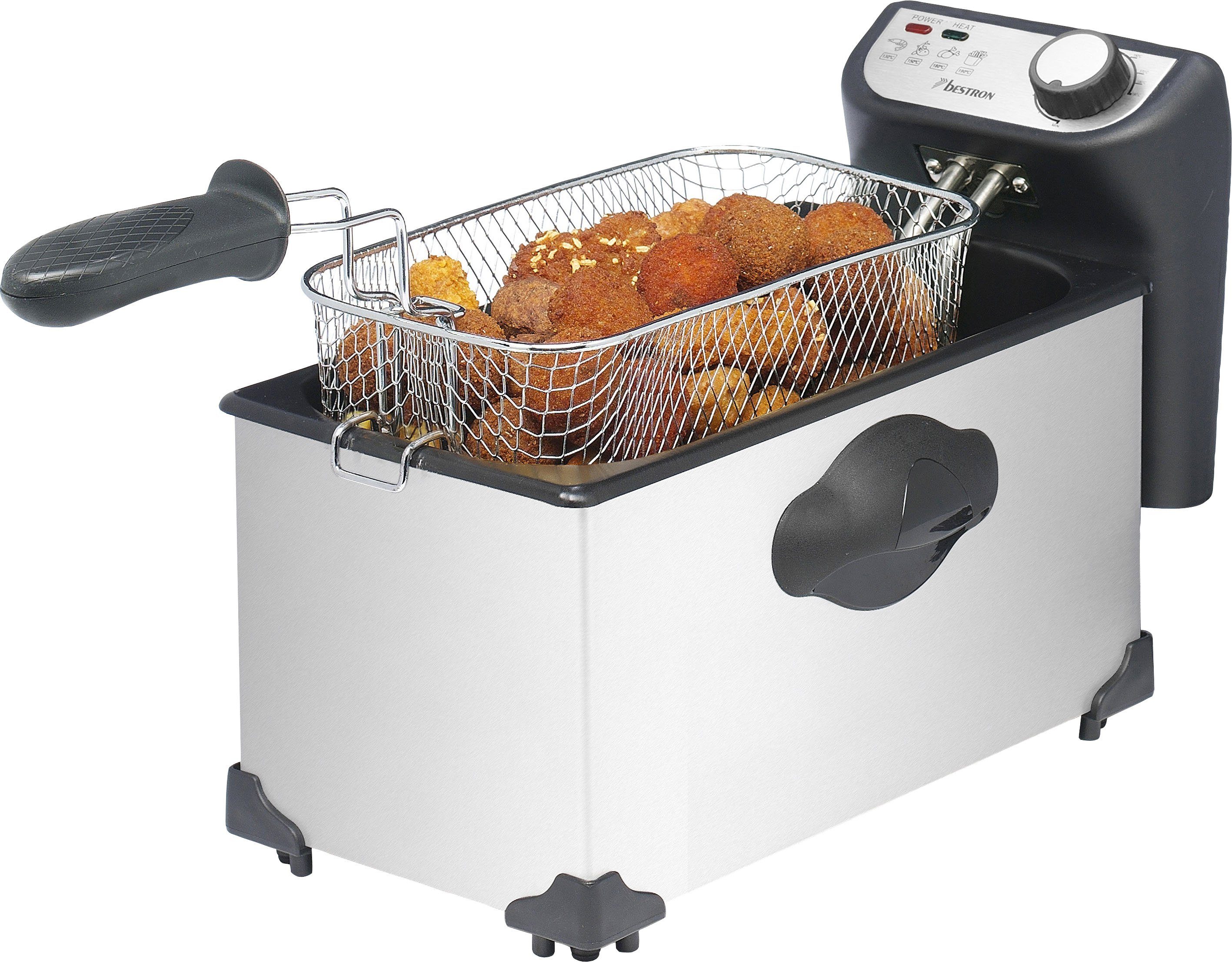 bestron Friteuse AF351 1 kg, 3,5 liter, koudezone technologie, vaatwasmachinebestendig