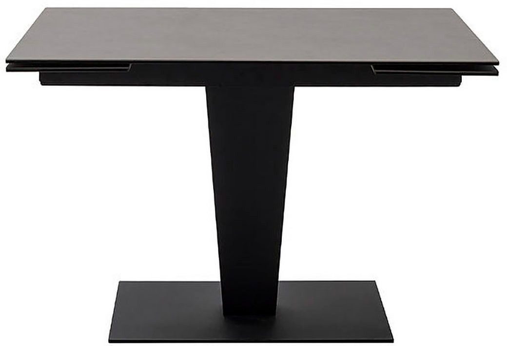 MCA furniture Eettafel PESARO uitschuifbare tafel met voet 120-180 cm Keramiek, roestvrij staal, eindschuif, uittrekbaar, tafelblad 14 mm
