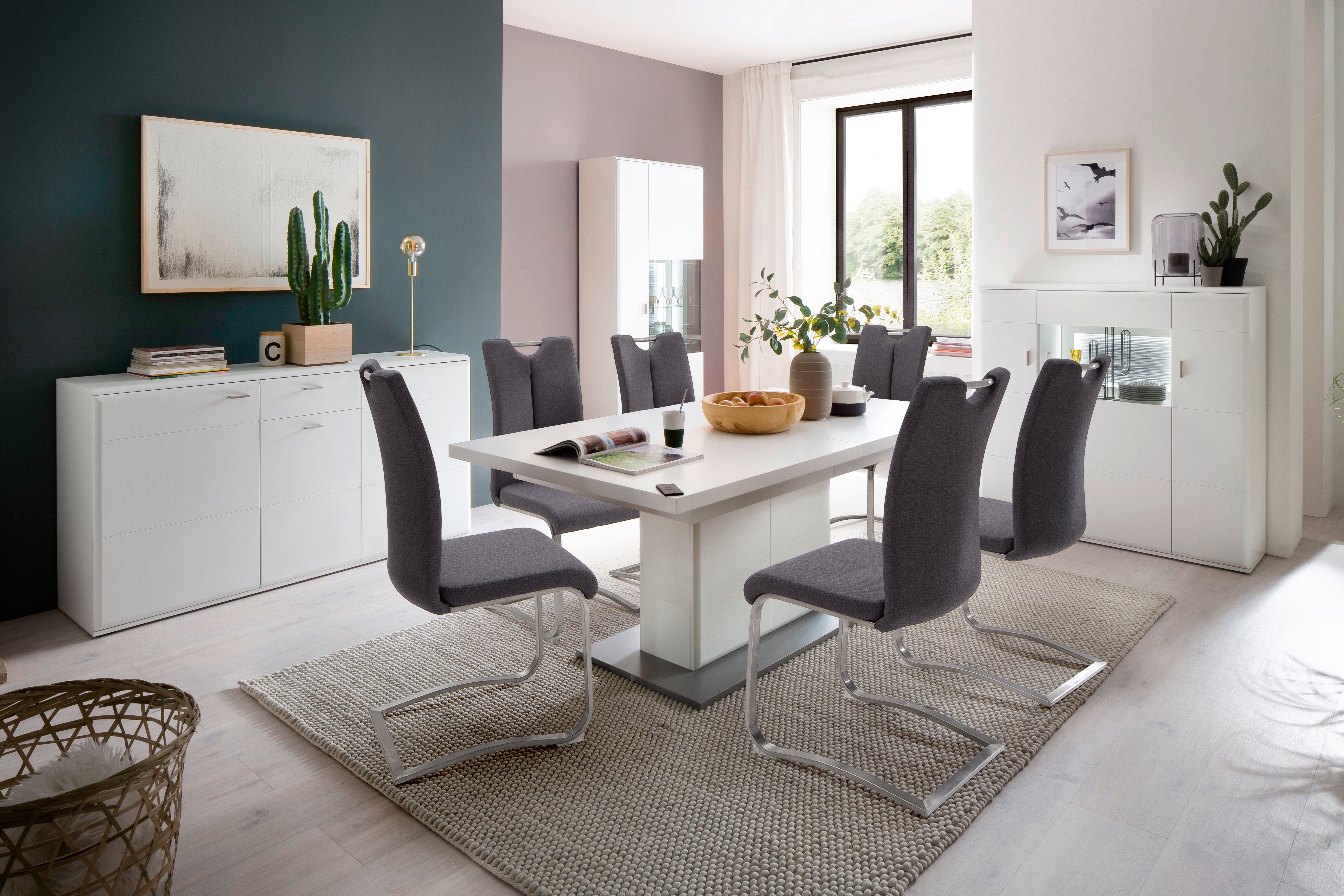 MCA furniture Vrijdragende stoel Artos XL set van 2, stoel met handgreep, belastbaar tot 140 kg (set, 2 stuks)