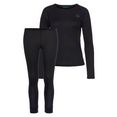 polarino thermo-onderhemd "skikleding set", ski-ondergoed (set, met thermo-onderbroek) zwart