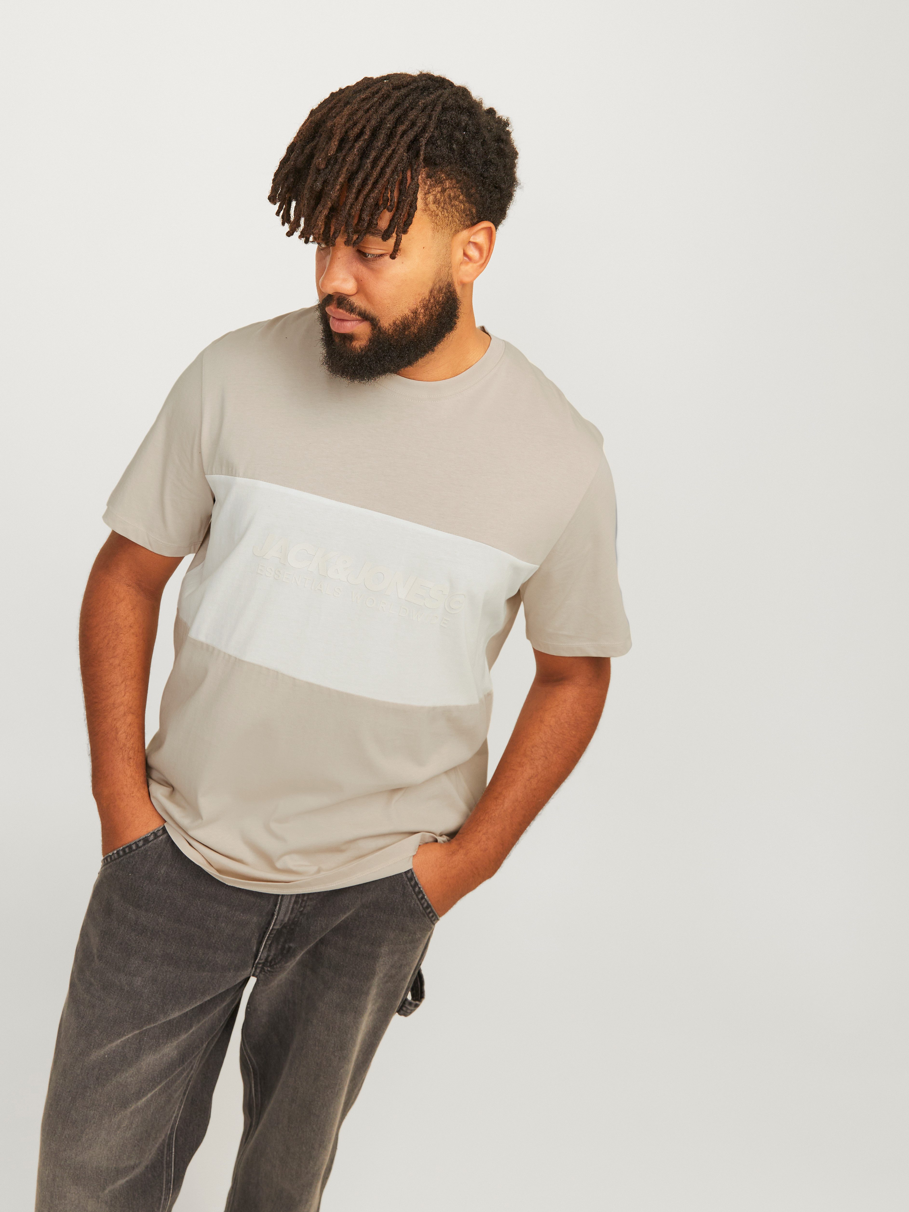 Jack & Jones PlusSize T-shirt JJELEGACY BLOCKING TEE SS O-NECK NOO PLS