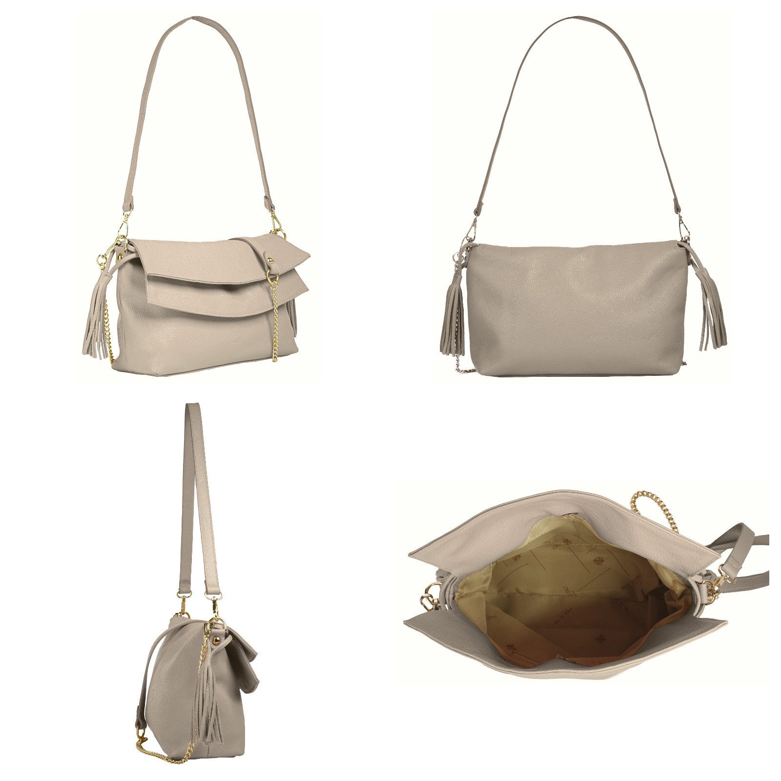 Samantha Look Schoudertas echt leer, made in italy