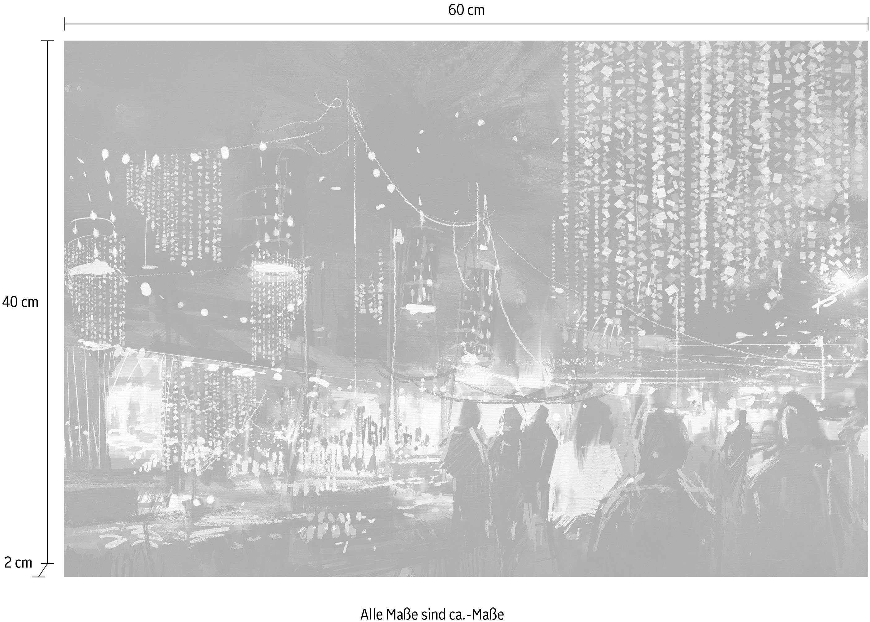 queence Artprint op linnen Markt Premium canvasstof, handgemaakt in Duitsland
