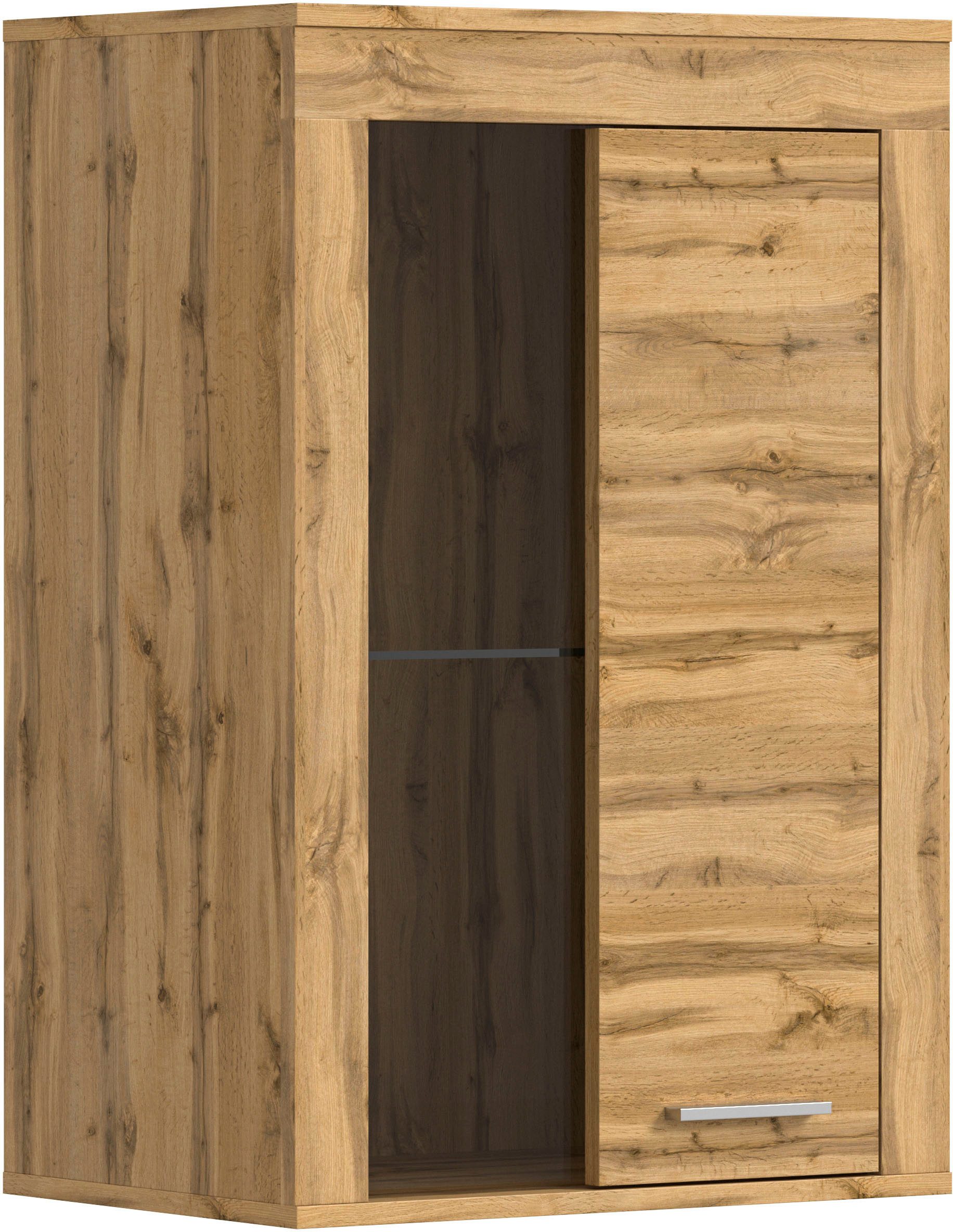 INOSIGN Vitrinekast Aosta, breedte 60 cm, staand of hangend, in verschillende kleuren Deurafdichting verwisselbaar, 1 glazen inlegvloer, hangvitrine, staande vitrine