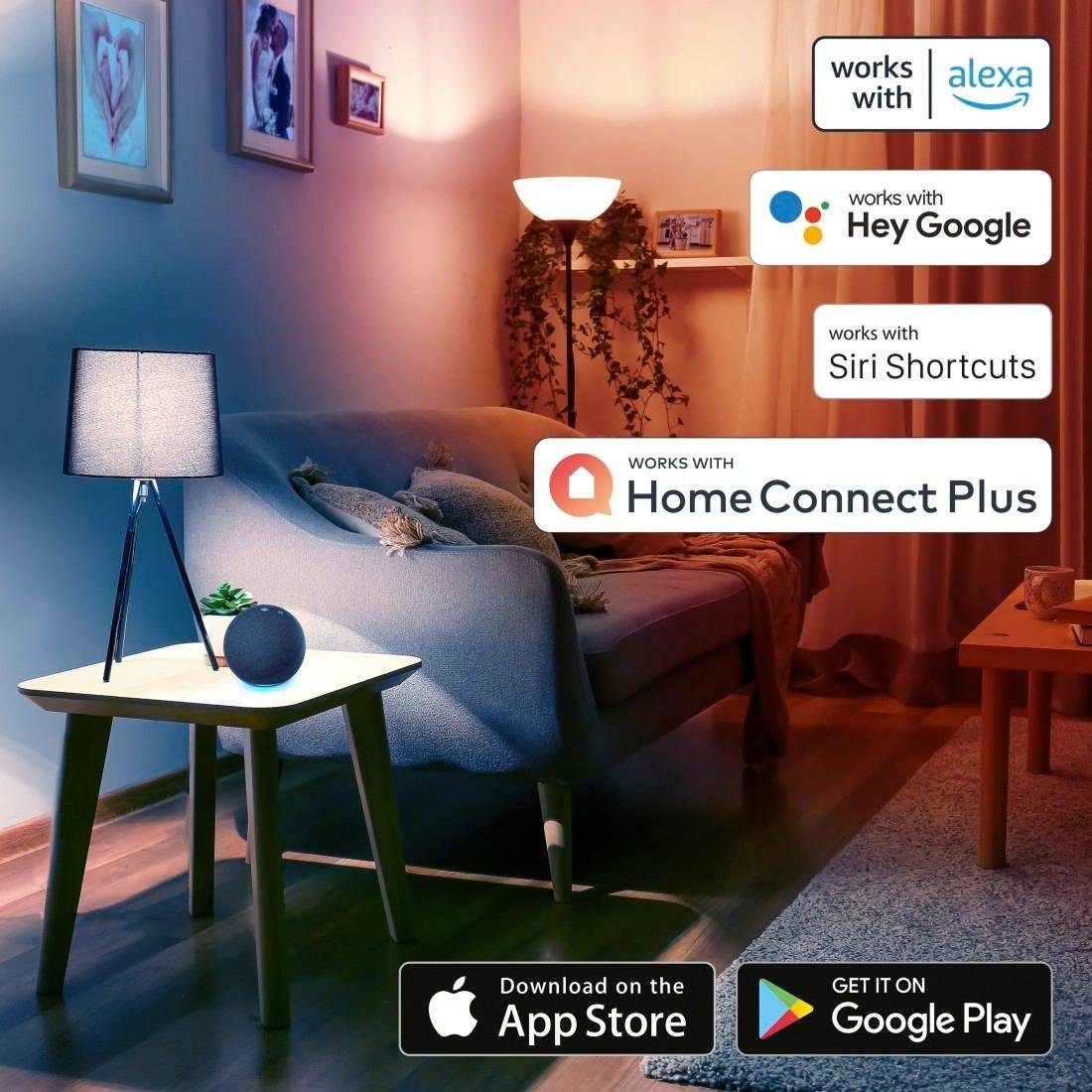 Hama Slimme ledlamp Wifi led inbouwspot, 5W, spraakbesturing, app-besturing, verstelbaar